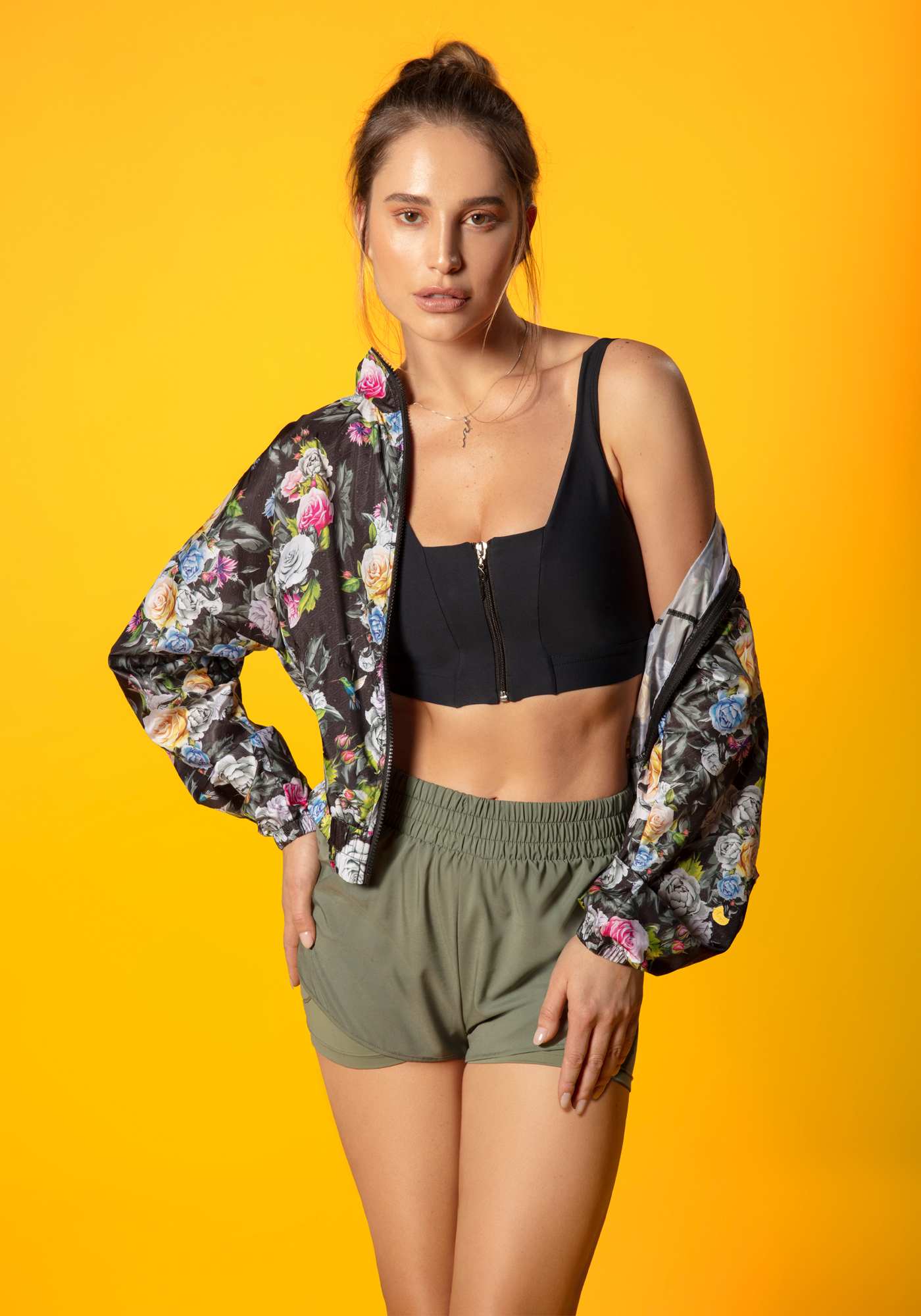 Short Duplo com Bolso Escondido Verde 26 / Verde 25