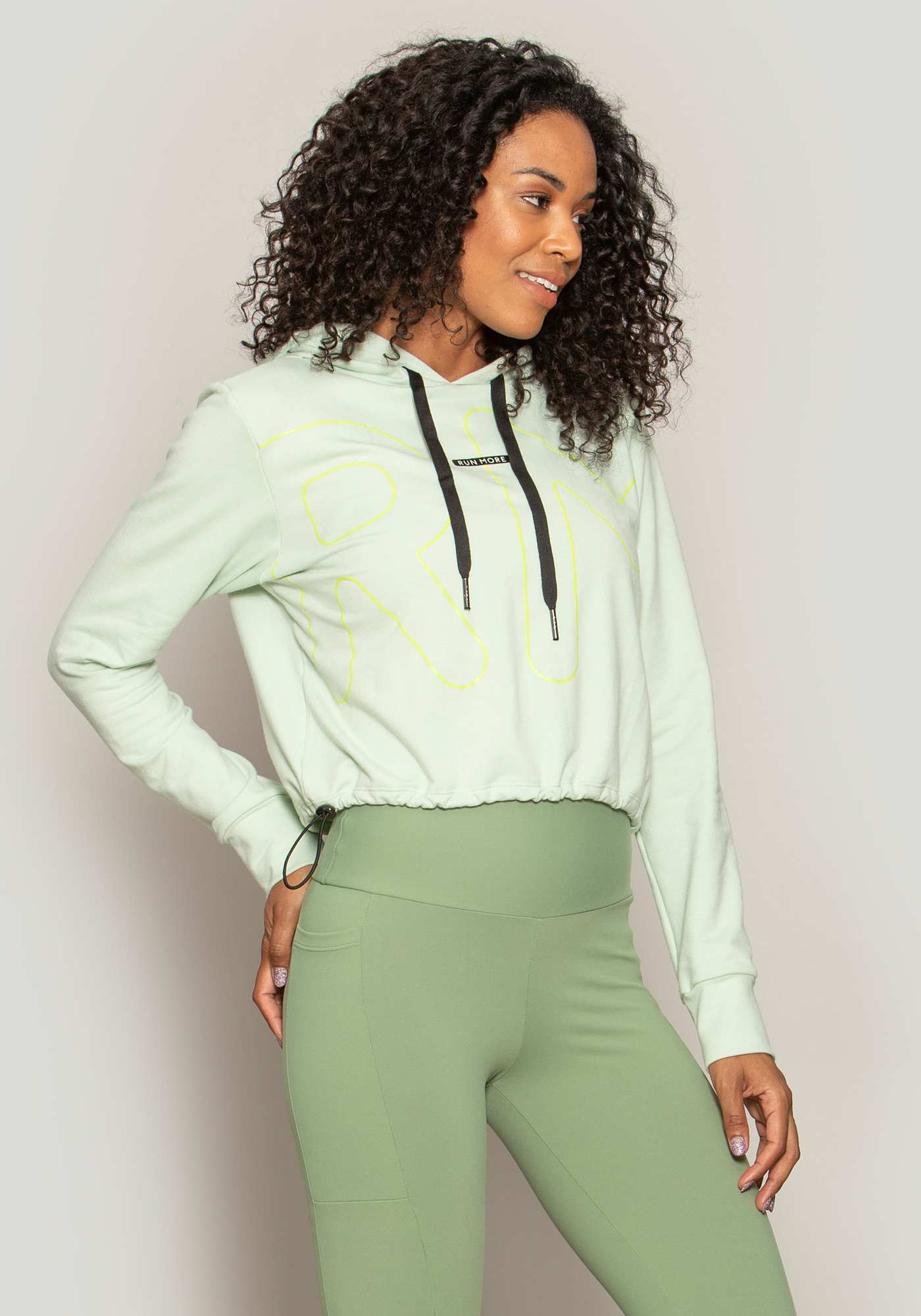 Blusão Cropped Basic Power Verde 27 / Verde 11