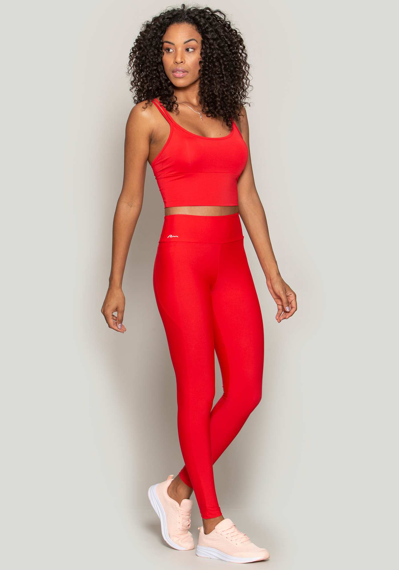 Legging Com Bolso Essencial Vermelho 01