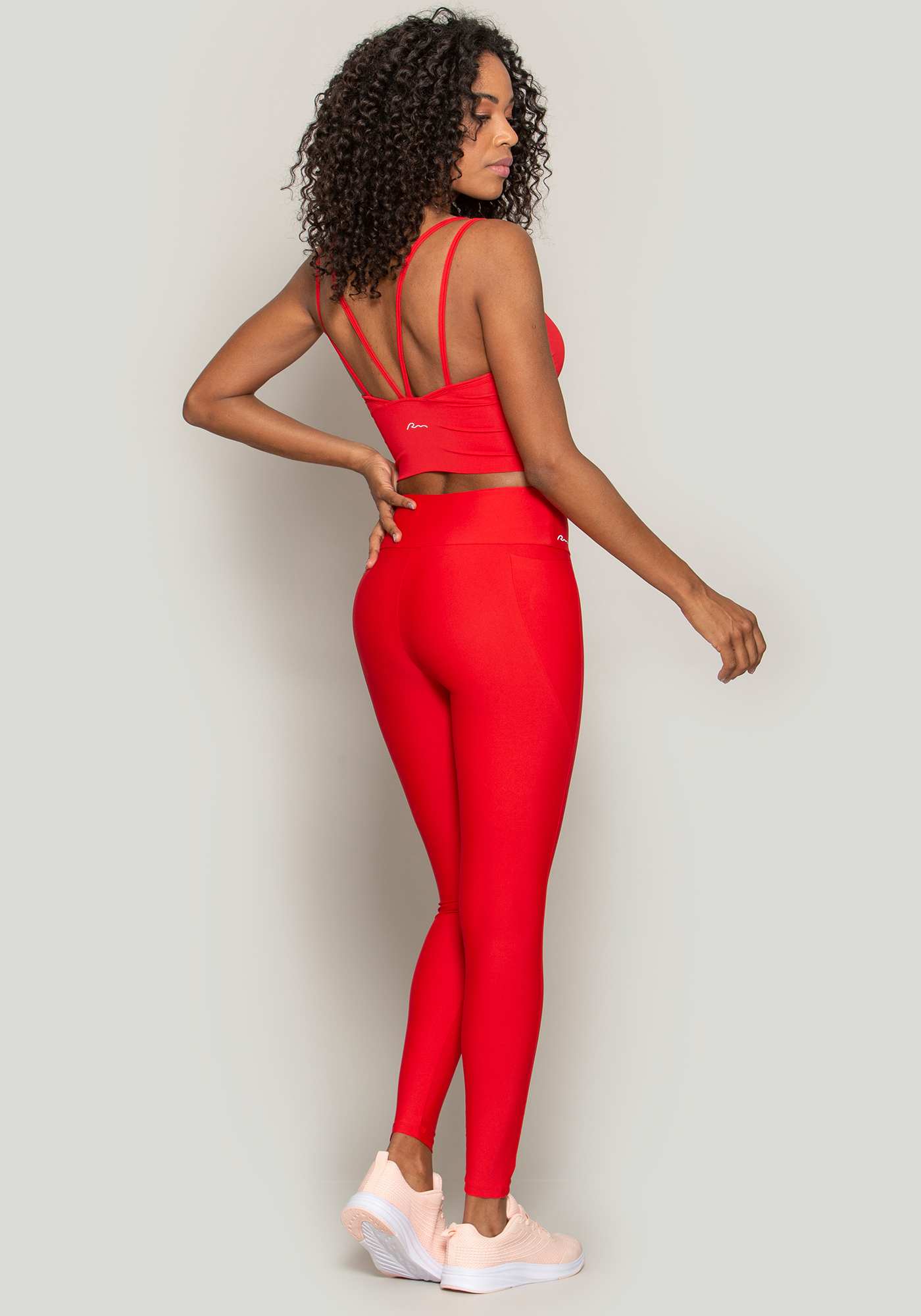 Legging Com Bolso Essencial Vermelho 01