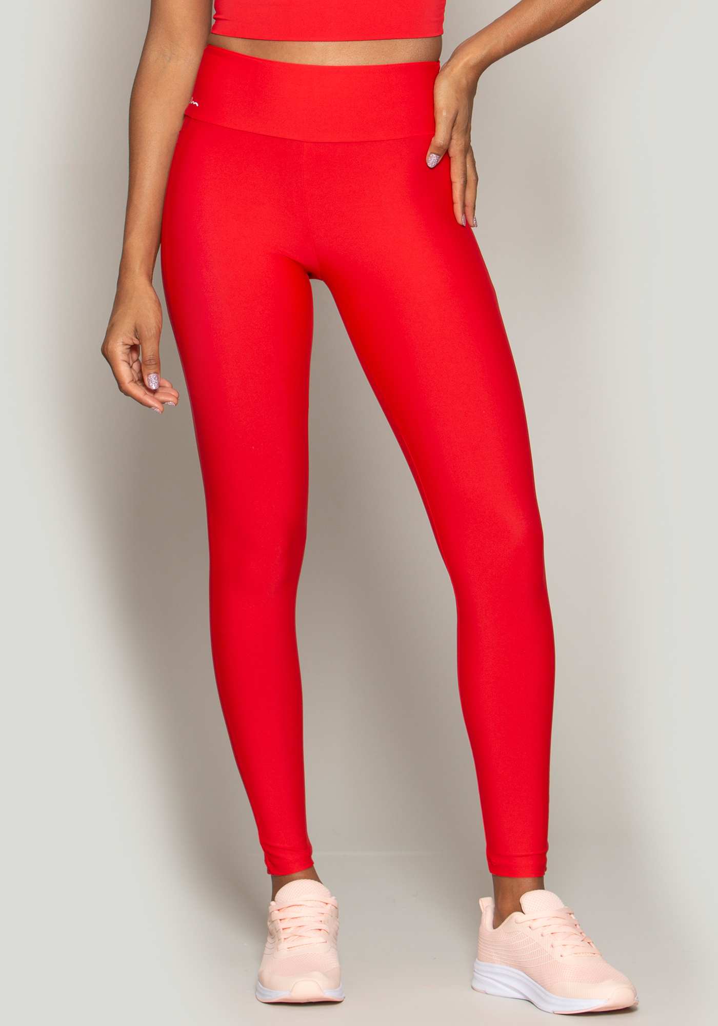 Legging Com Bolso Essencial Vermelho 01