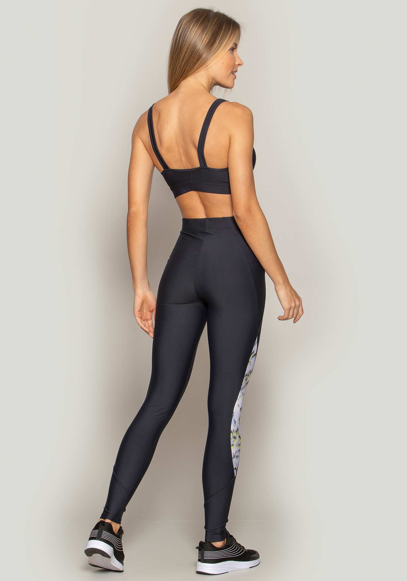 Legging Zíper Run More Preto / Sb 065