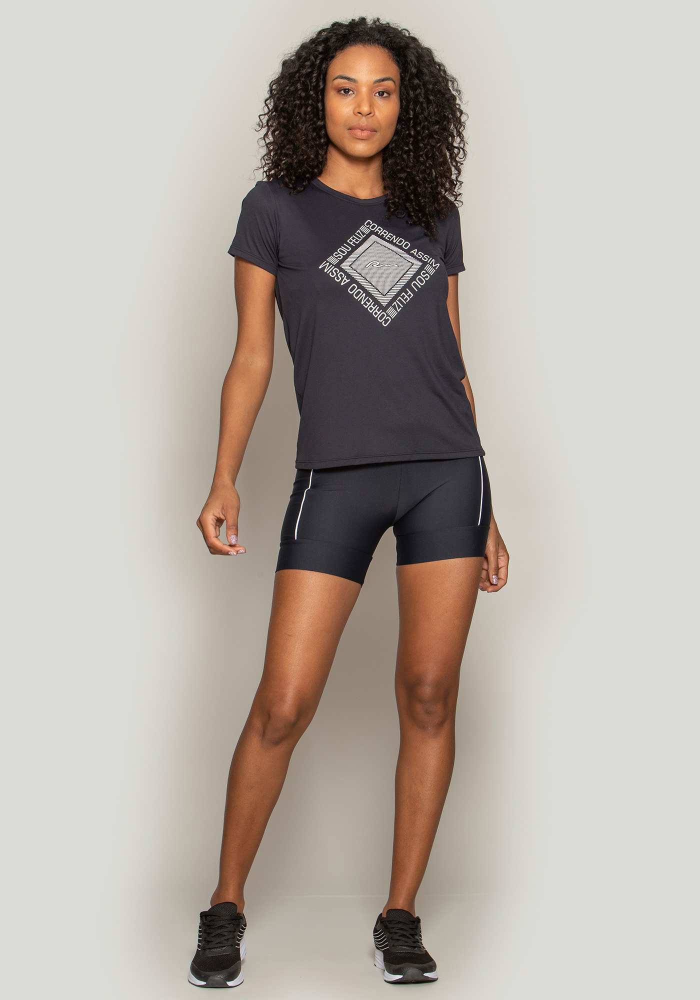 T-Shirt Running Preto / Se 833