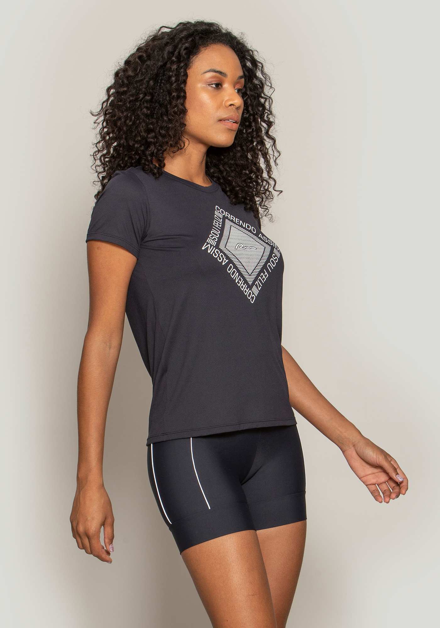 T-Shirt Running Preto / Se 833