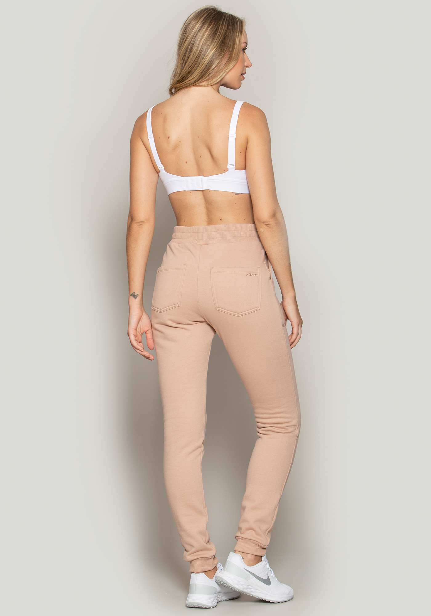 Calça Jogger de Moletom Bege 09