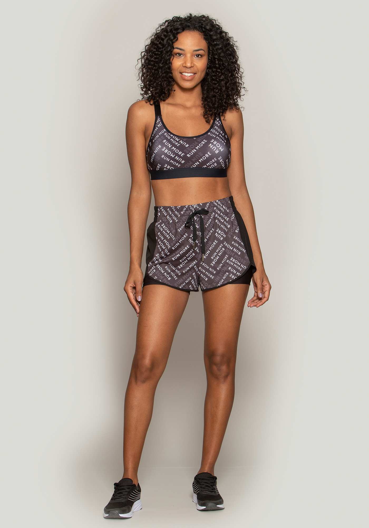 Short Duplo Monograma Preto / Sb 059