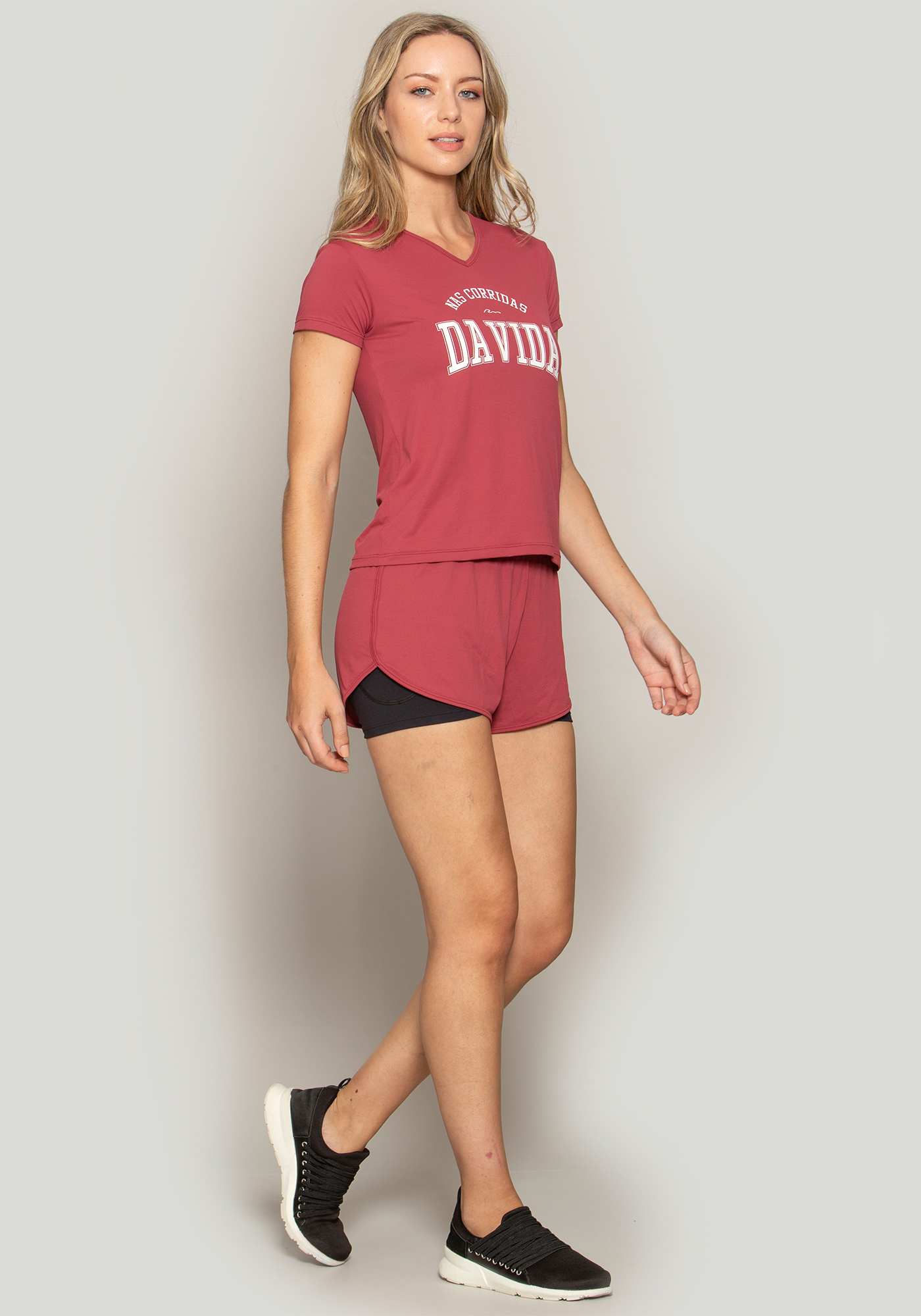 Blusa Performance Decote V Ferrugem 08 / Branco