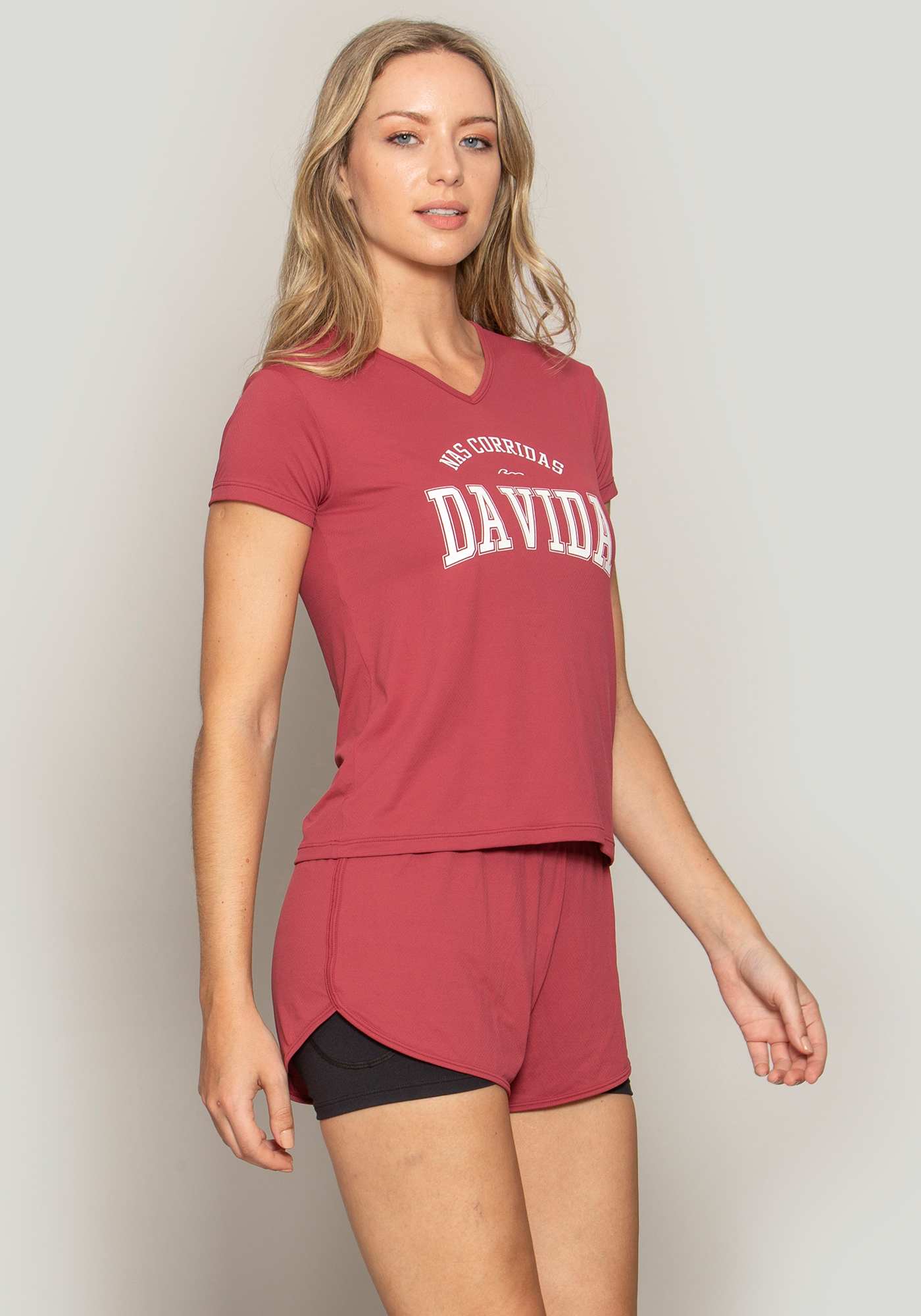 Blusa Performance Decote V Ferrugem 08 / Branco