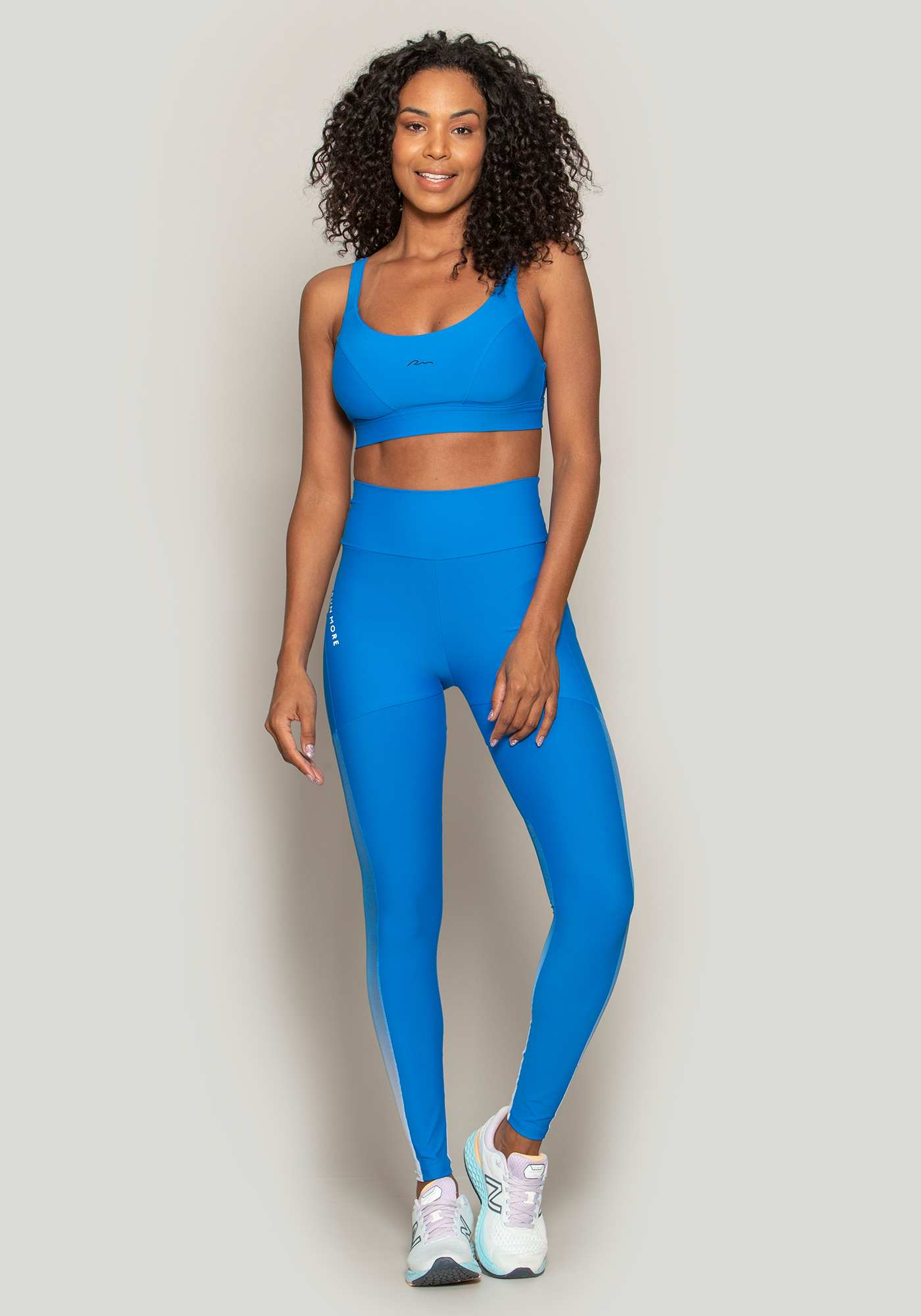Legging Blocking com Tule Degradê Azul 03 / Sb 086