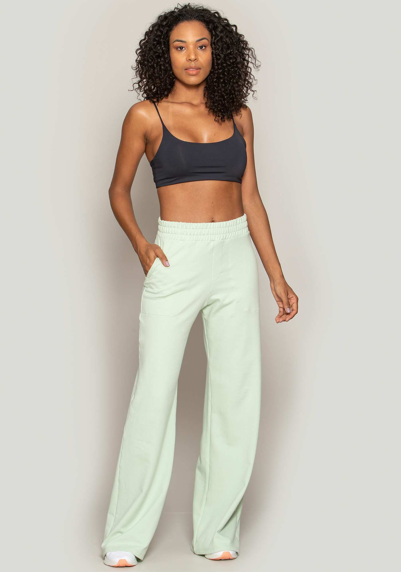 Calça Pantalona de Moletinho Verde 27