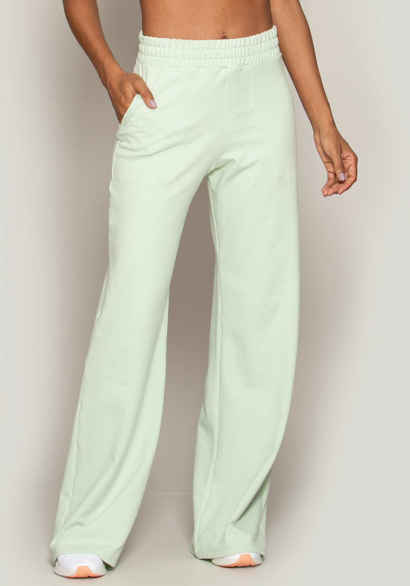 Calça Pantalona de Moletinho Verde 27