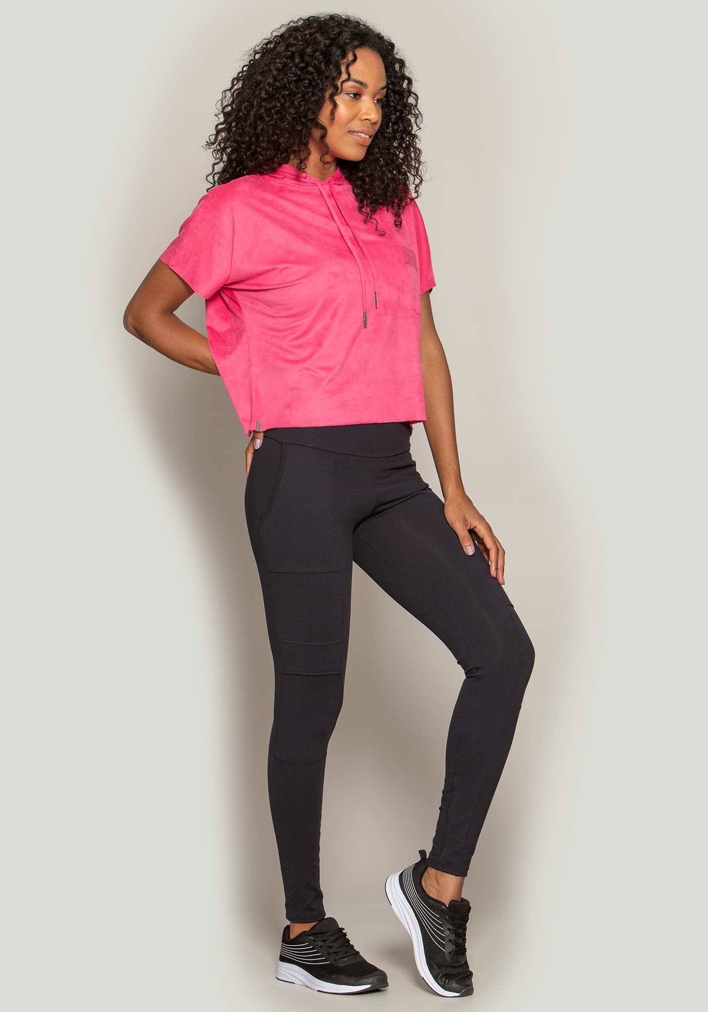 Blusa Boxy Suede Rosa 02