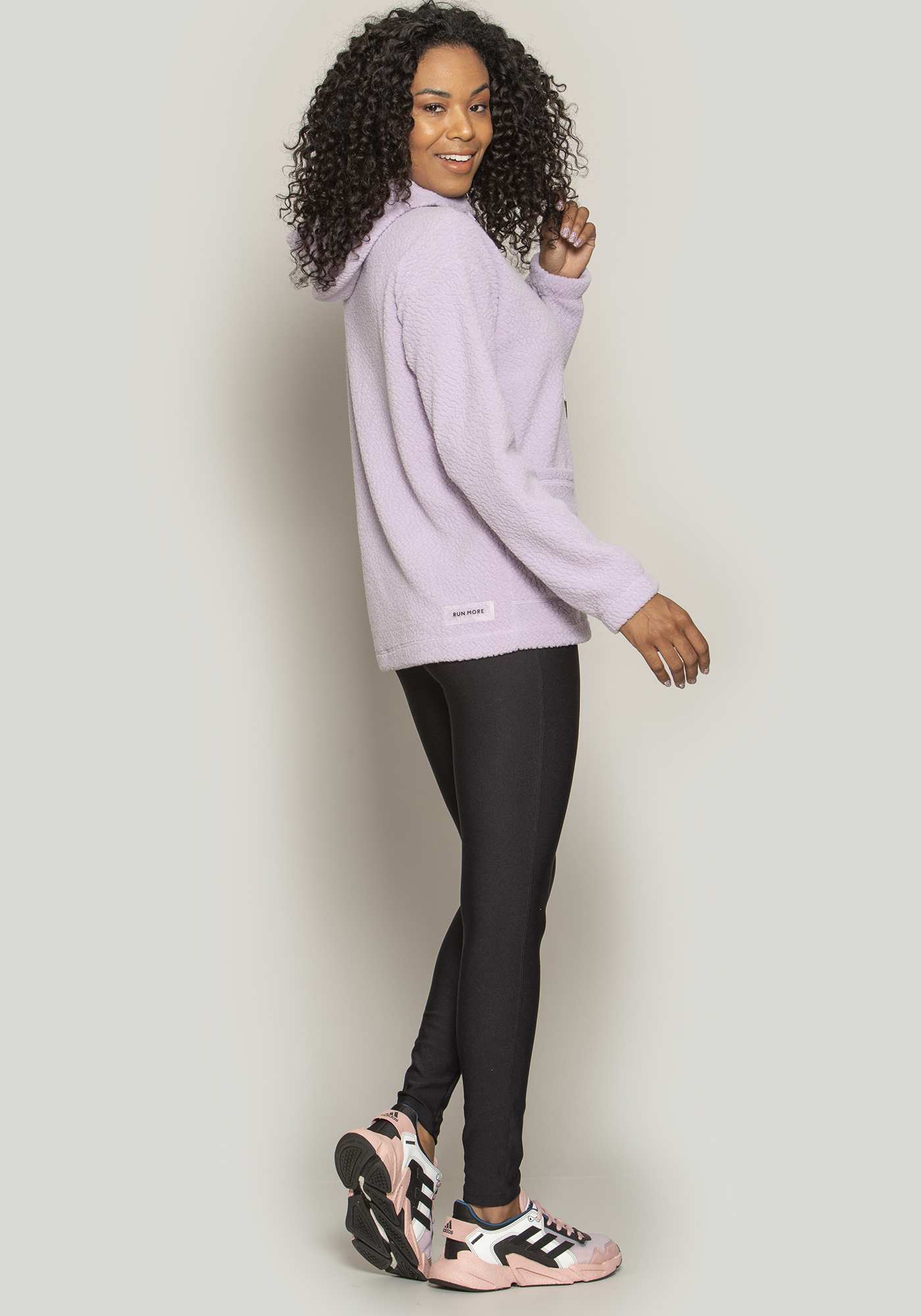 Jaqueta Alongada Sherpa Roxo 23