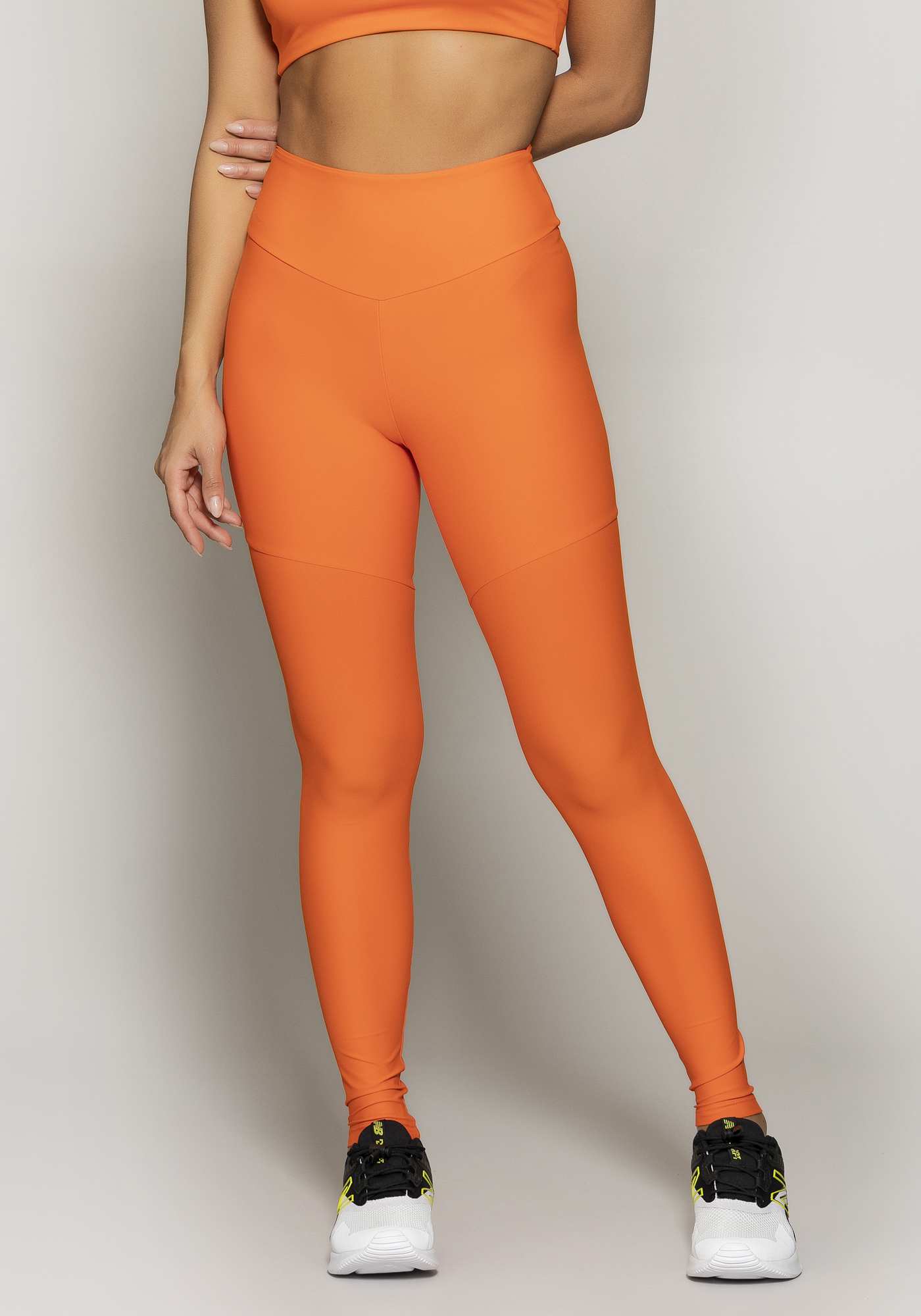 Legging Cintura Alta Blocking Laranja 04