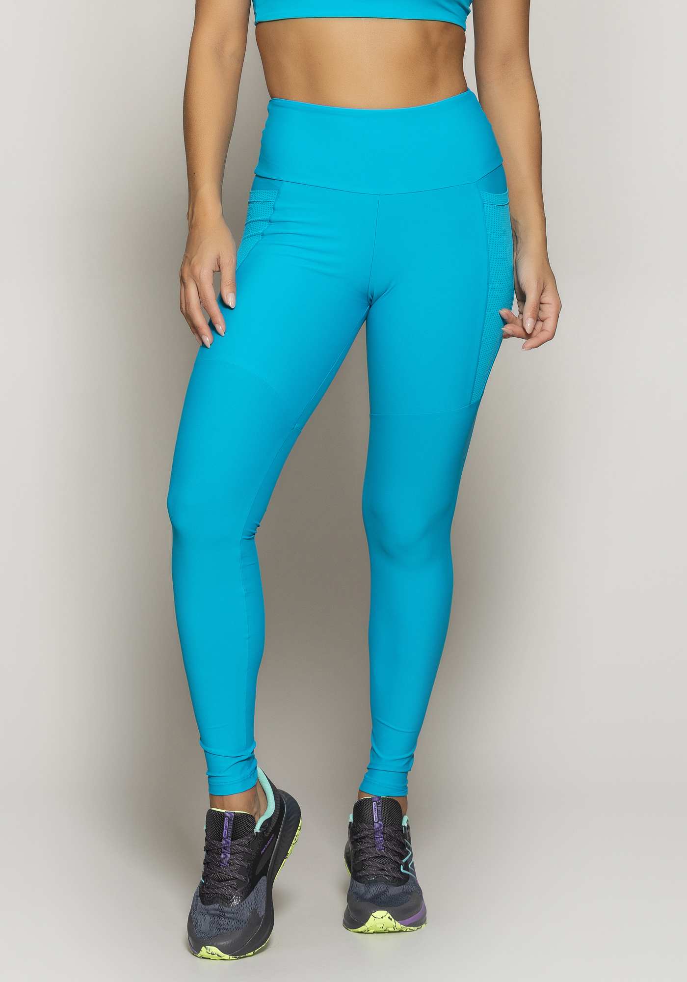 Legging Blocking com Bolsos Azul 06