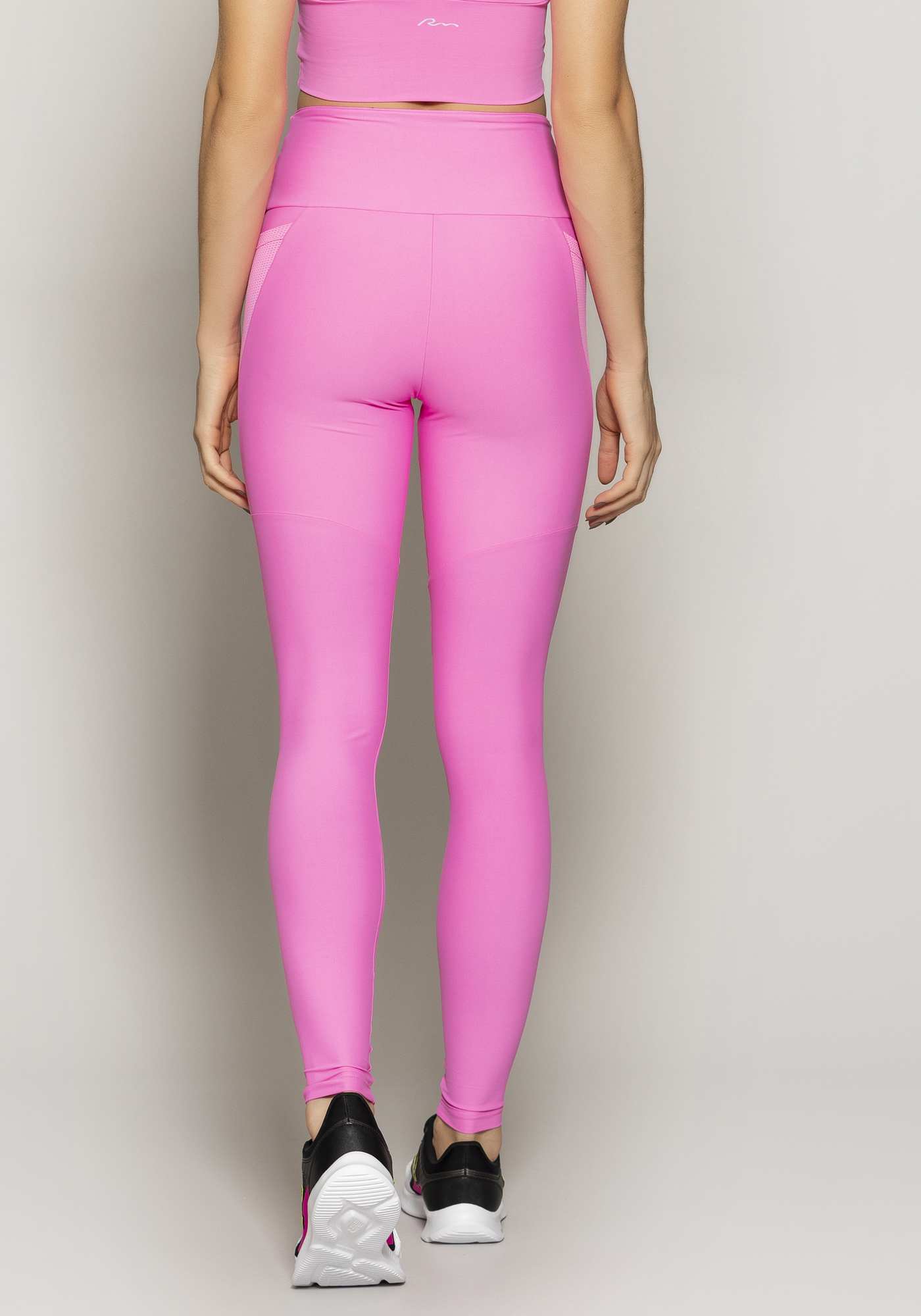 Legging Blocking com Bolsos Rosa 16
