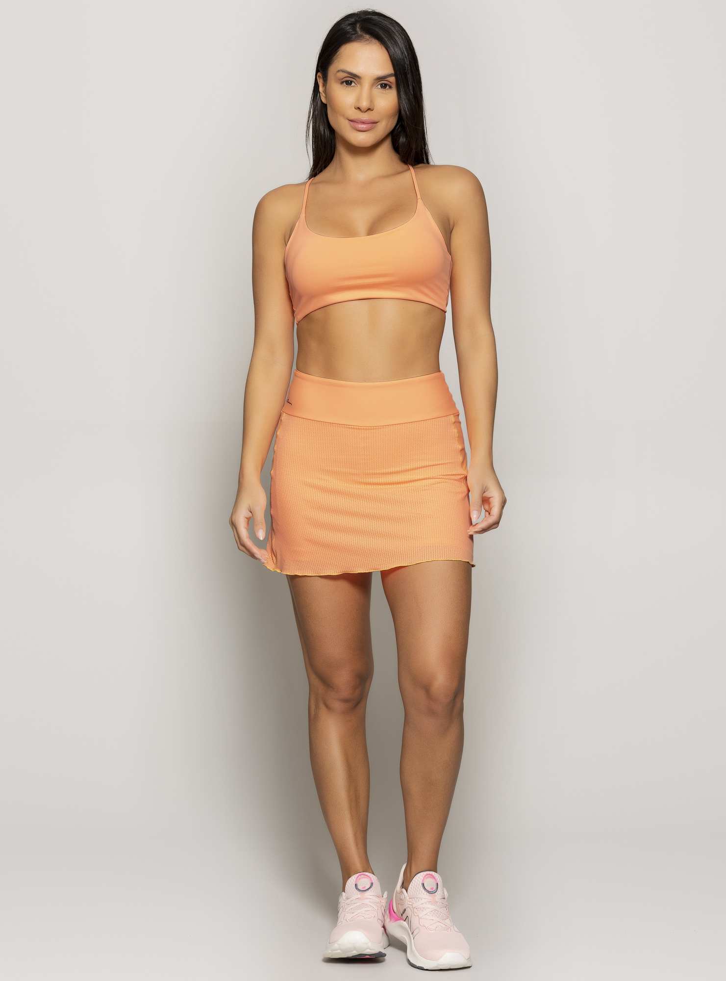 Saia-Short Com Bolso Essencial Laranja 18