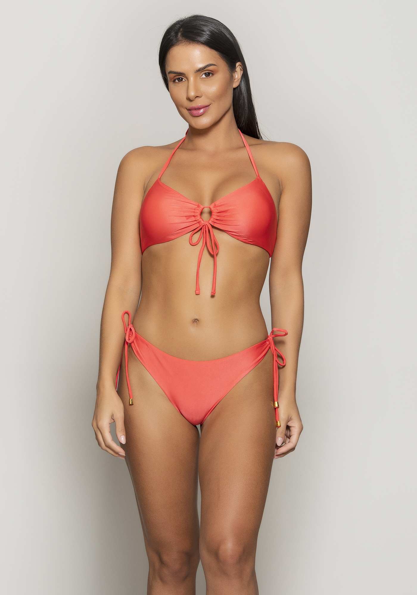 Top Biquíni com Amarração One Tone Vermelho 13