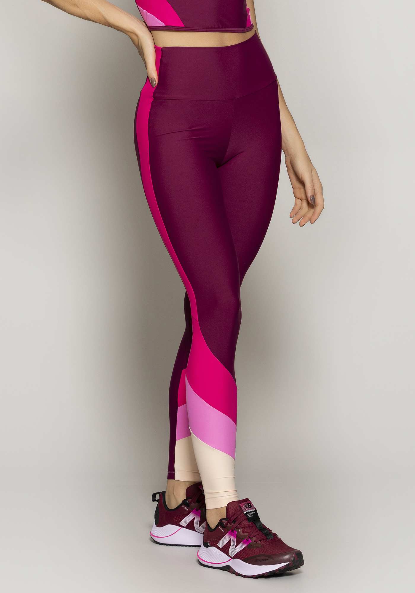 Legging Cintura Alta Colors Roxo 03 / Rosa 04