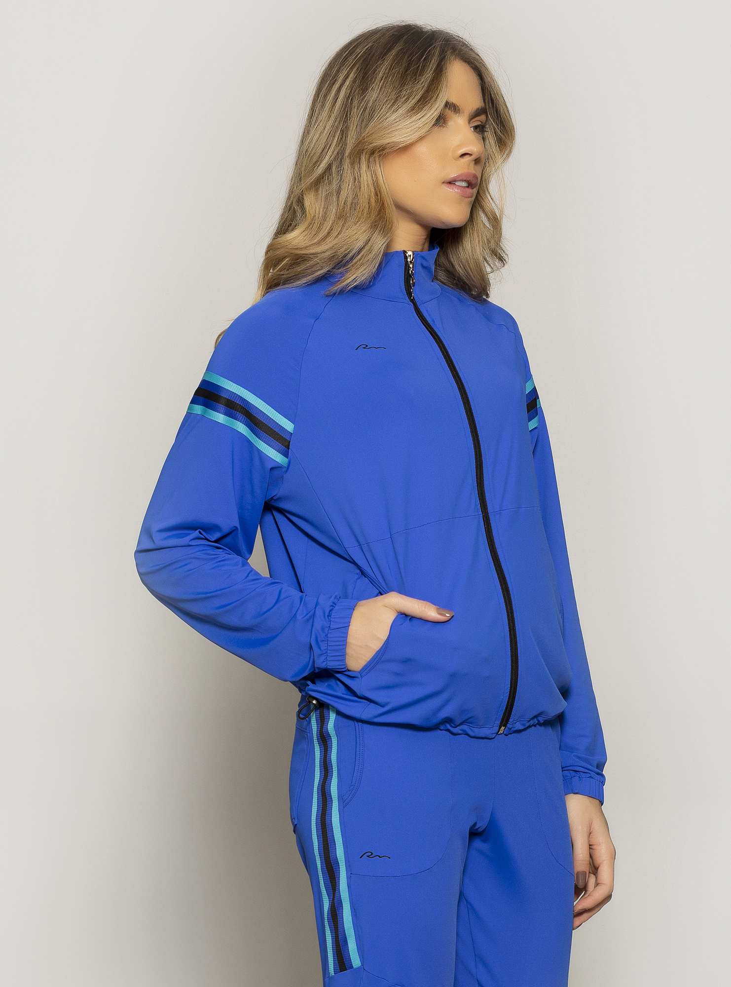 Jaqueta com Gola Leveza Azul 01