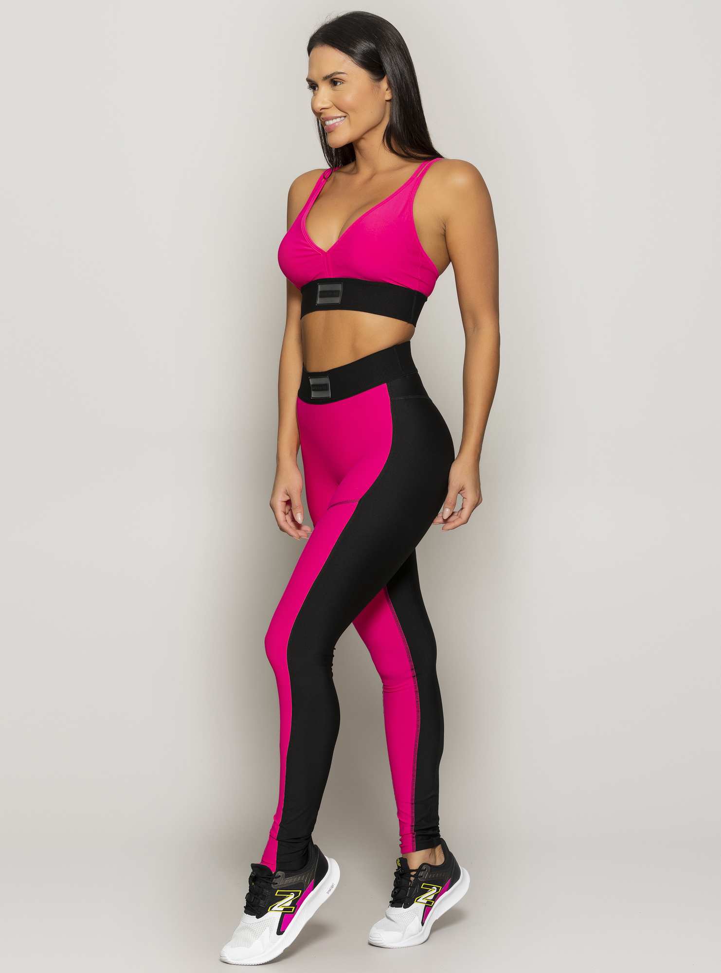 Legging Performance Gym Team Rosa 04 / Preto 02