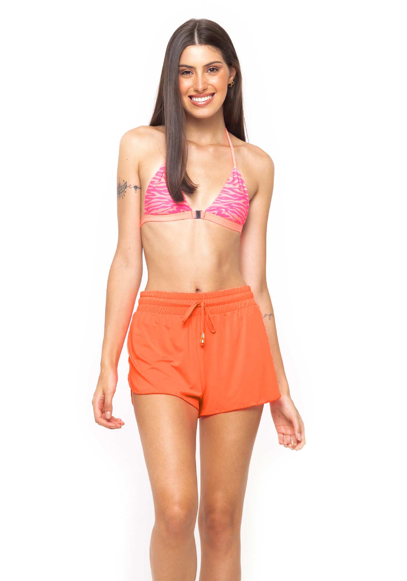 Short Transpassado de Amarrar Laranja 15