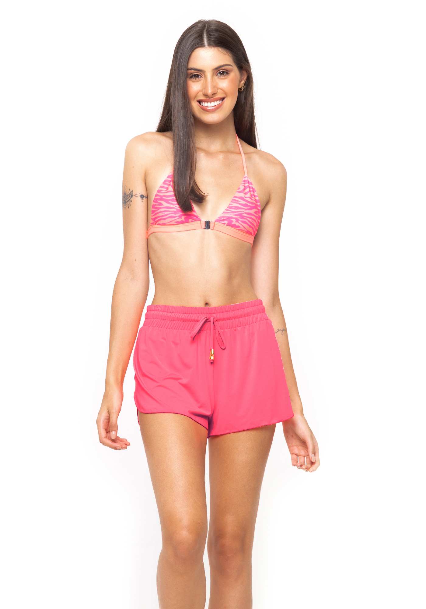 Short Transpassado de Amarrar Rosa 07
