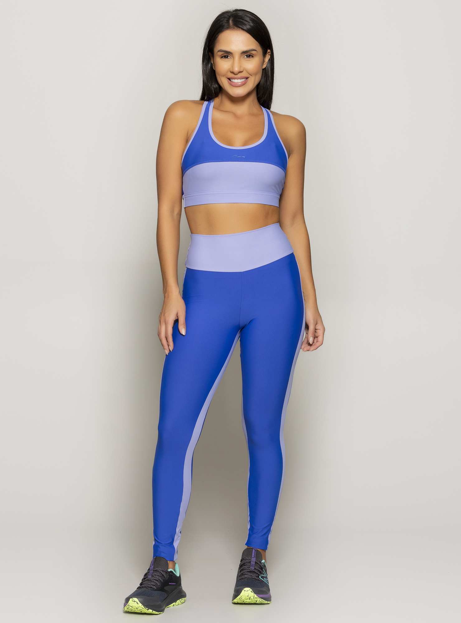 Legging Blocking Balance Azul 01 / Roxo 21