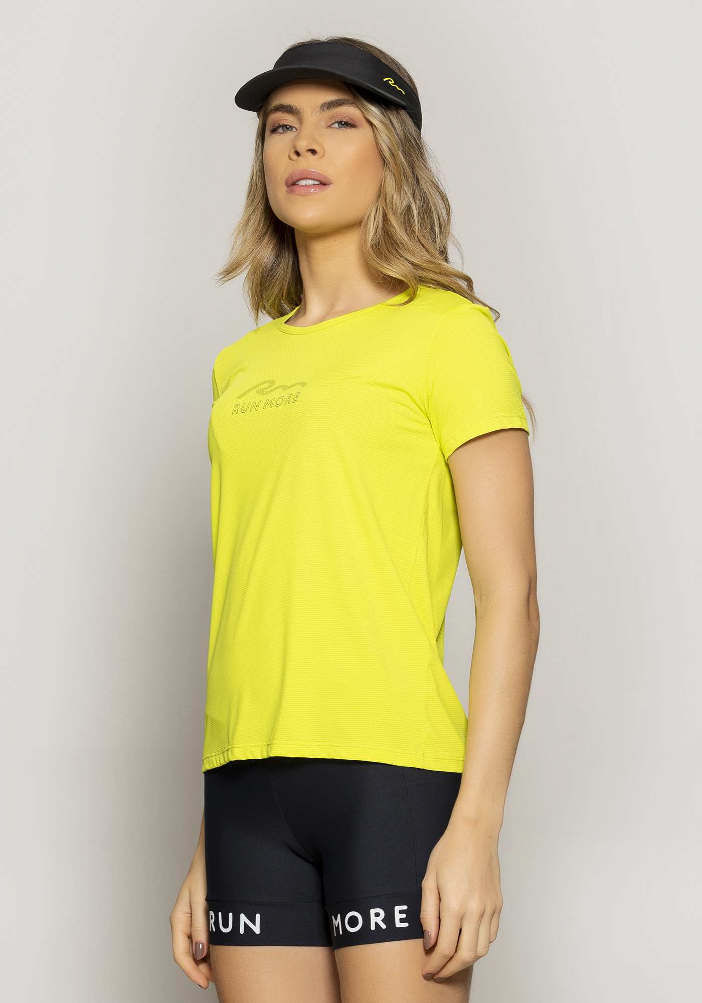 T-Shirt Running Amarelo 04 / Preto