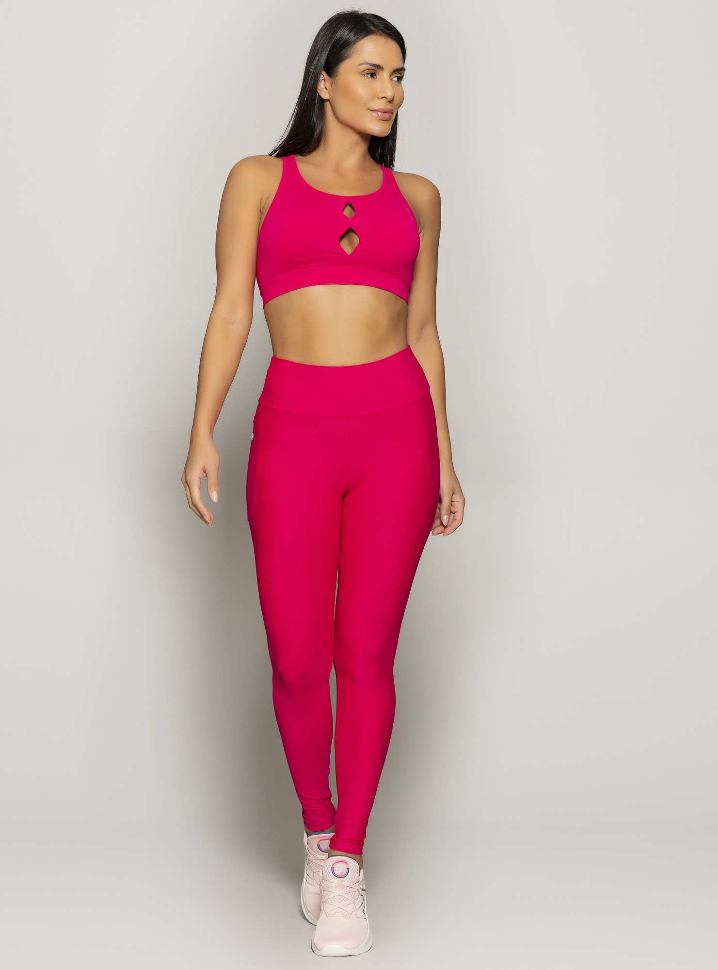 Legging Com Bolso Essencial Rosa 07