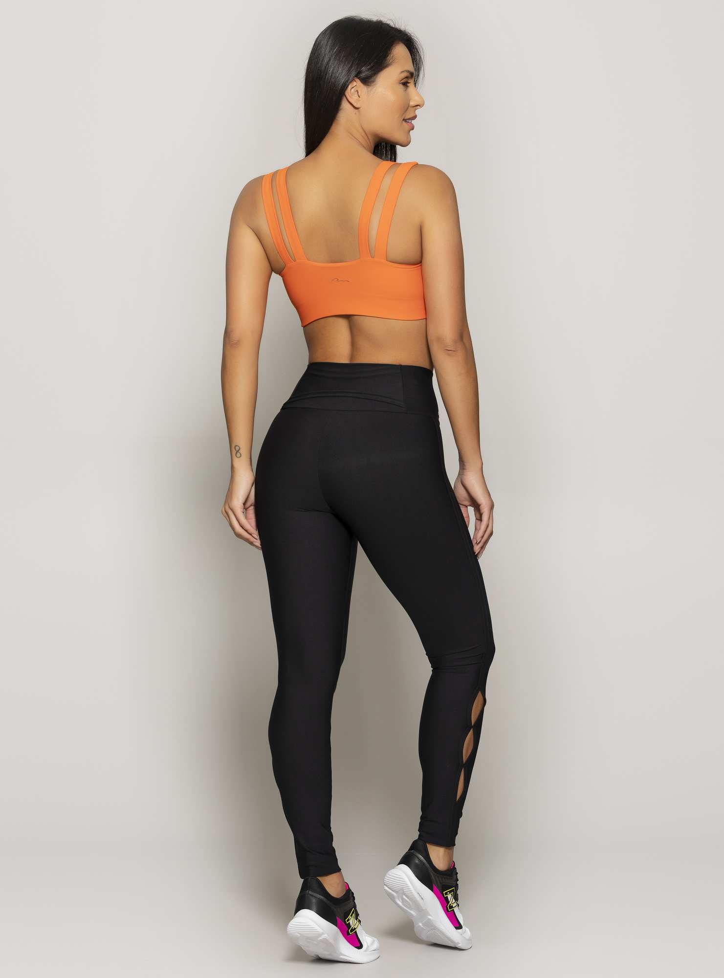 Top Alças Duplas Cut Out Laranja 04