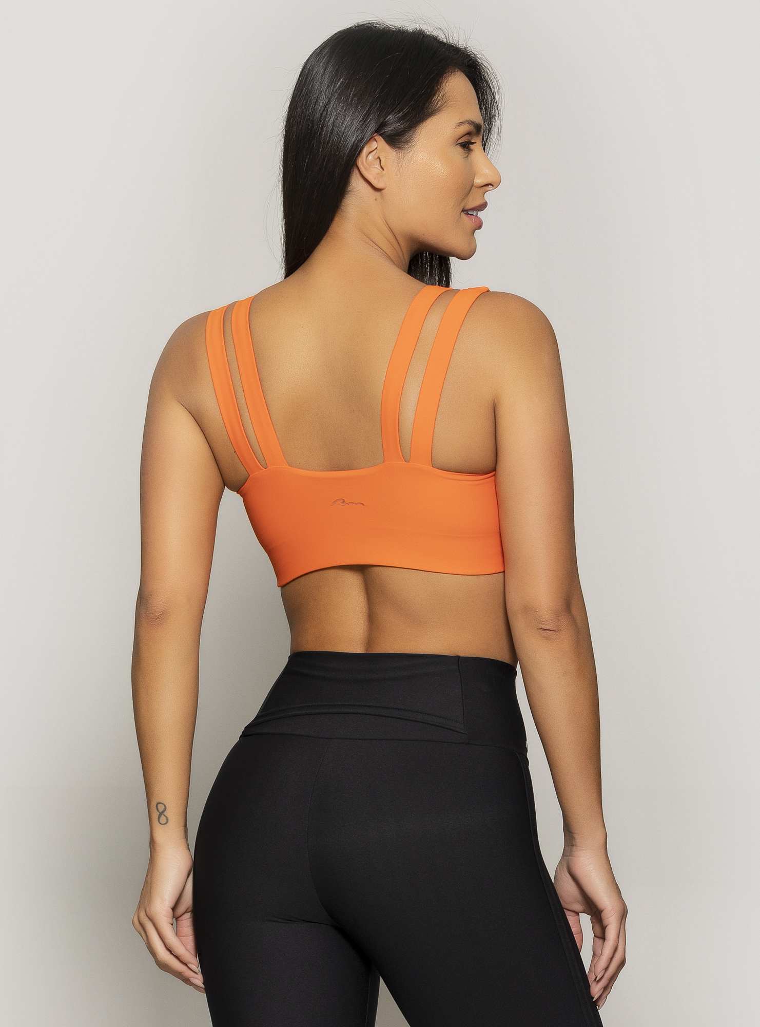 Top Alças Duplas Cut Out Laranja 04