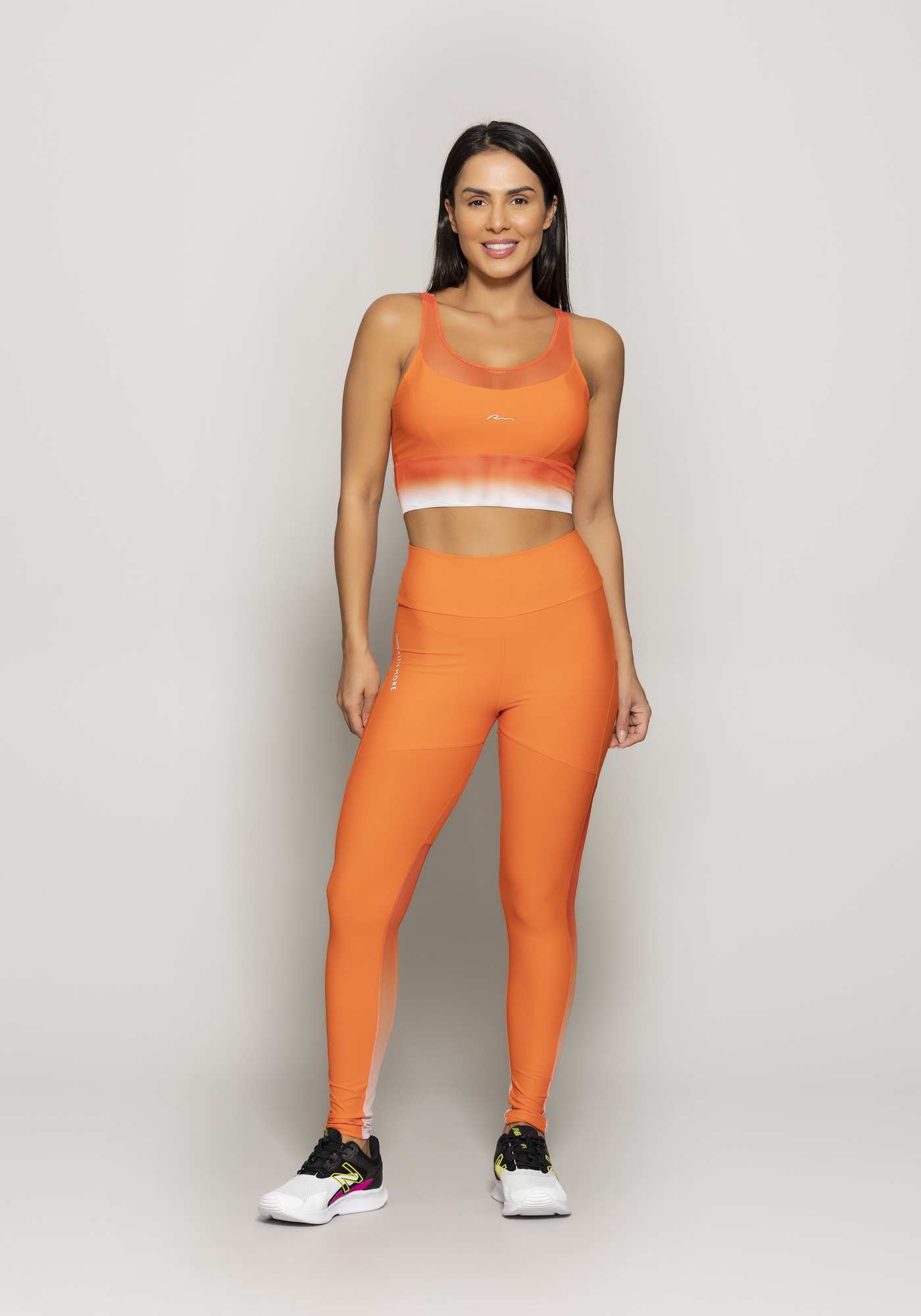 Legging Blocking com Tule Degradê Laranja 04 / Su 028