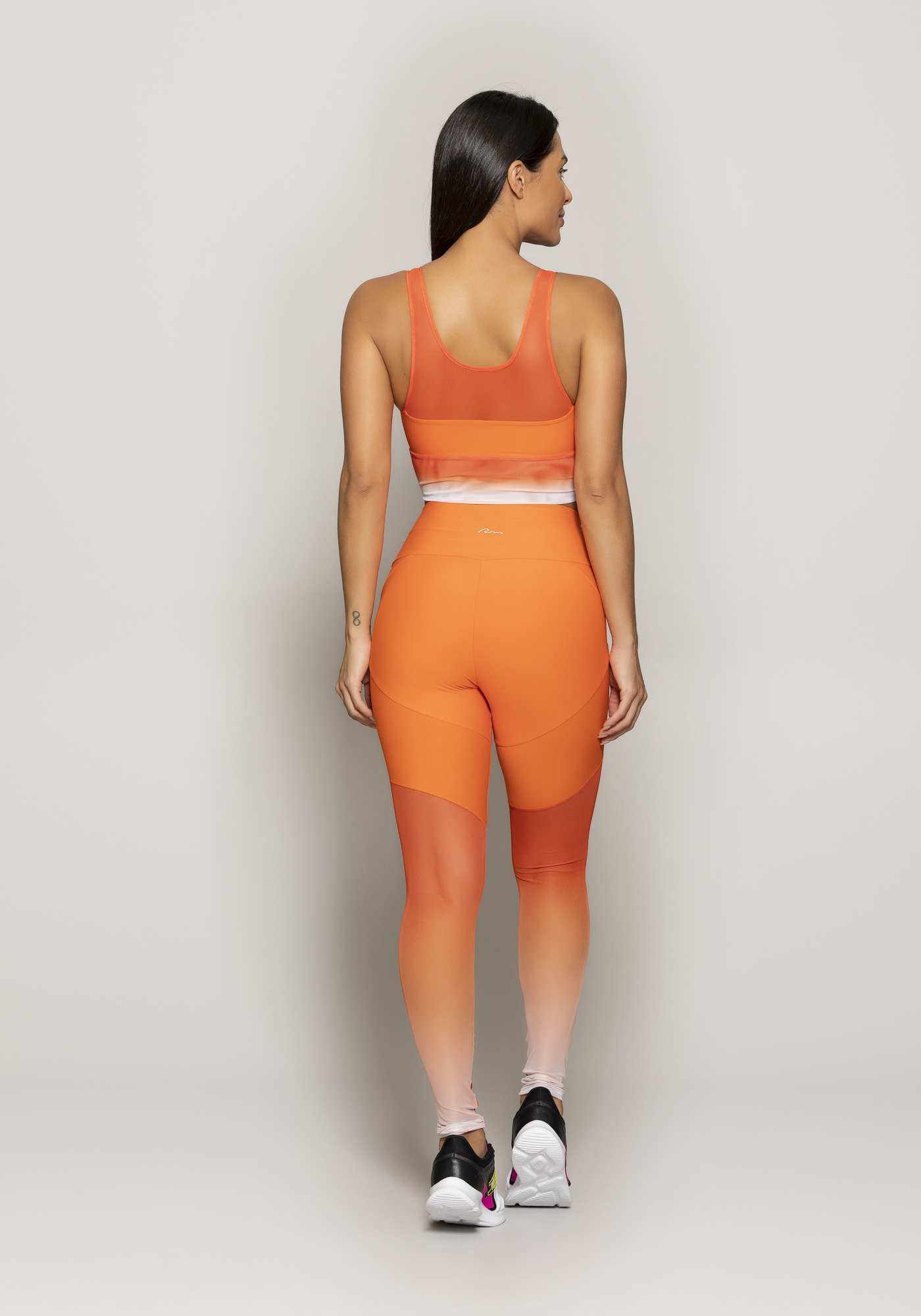 Legging Blocking com Tule Degradê Laranja 04 / Su 028