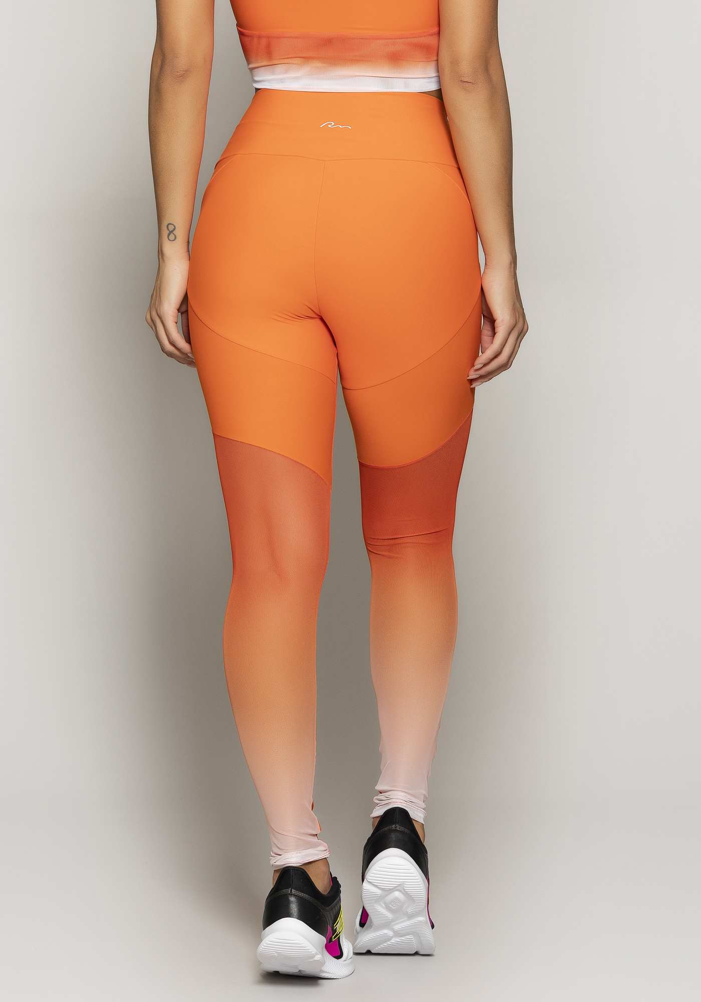 Legging Blocking com Tule Degradê Laranja 04 / Su 028