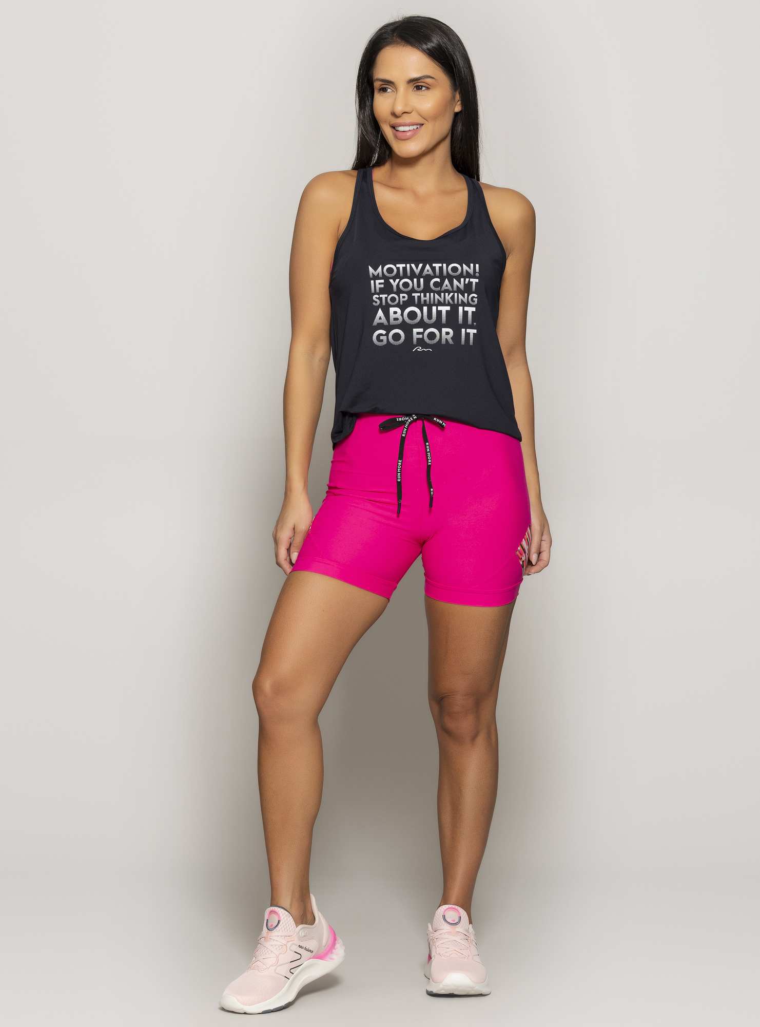Regata Motivation Preto / Branco