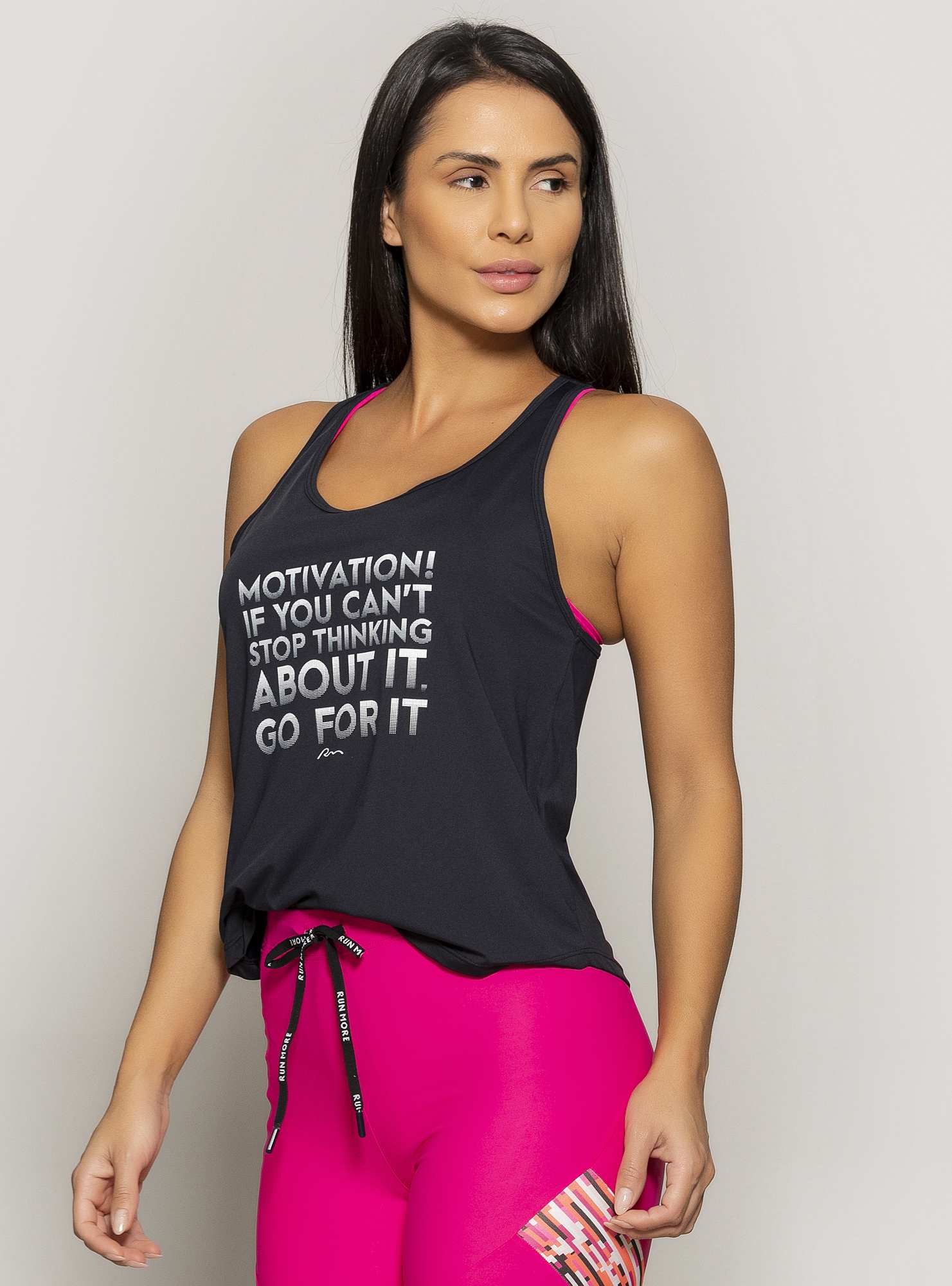 Regata Motivation Preto / Branco