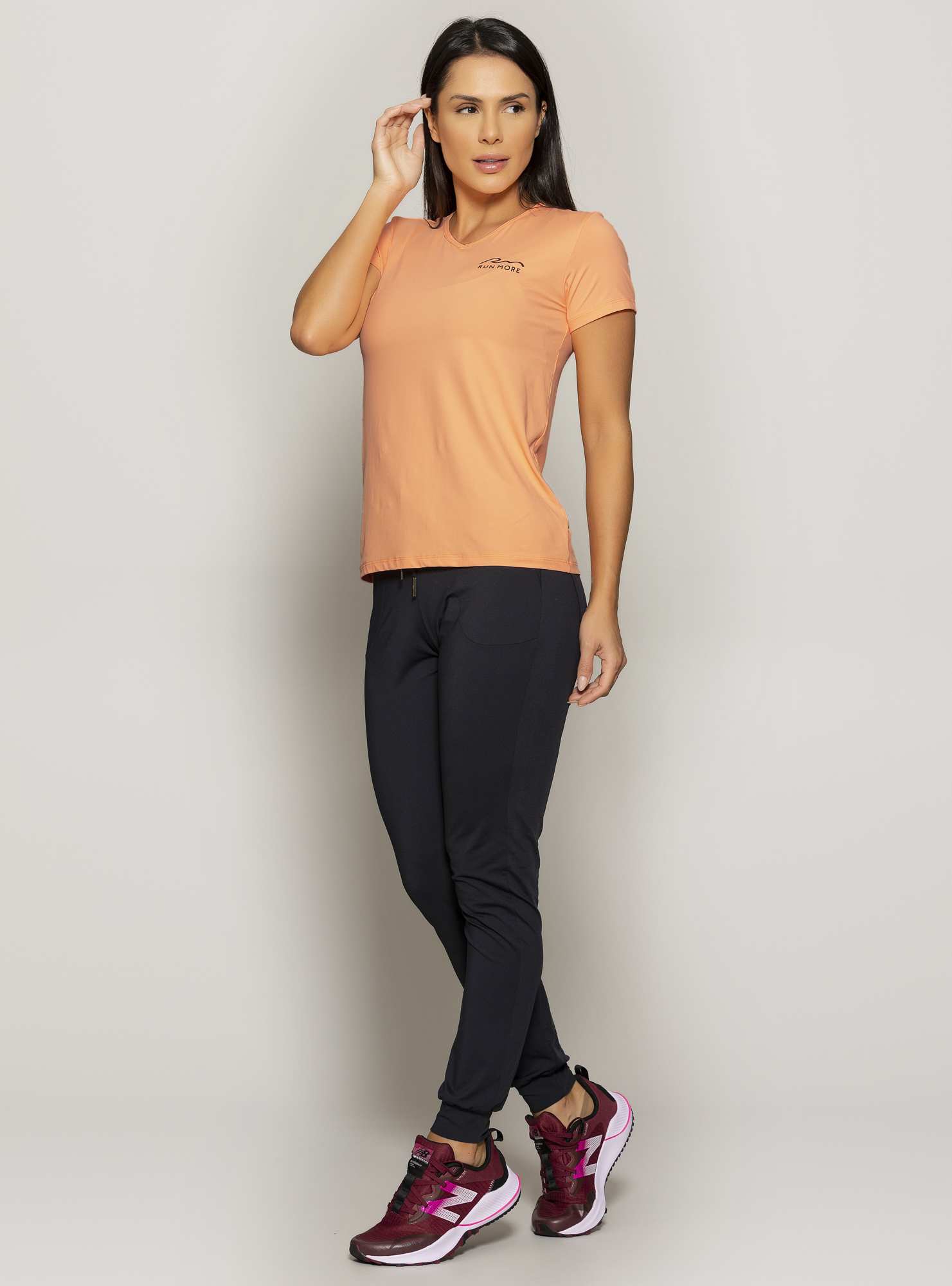 T-Shirt Essencial Laranja 18 / Preto