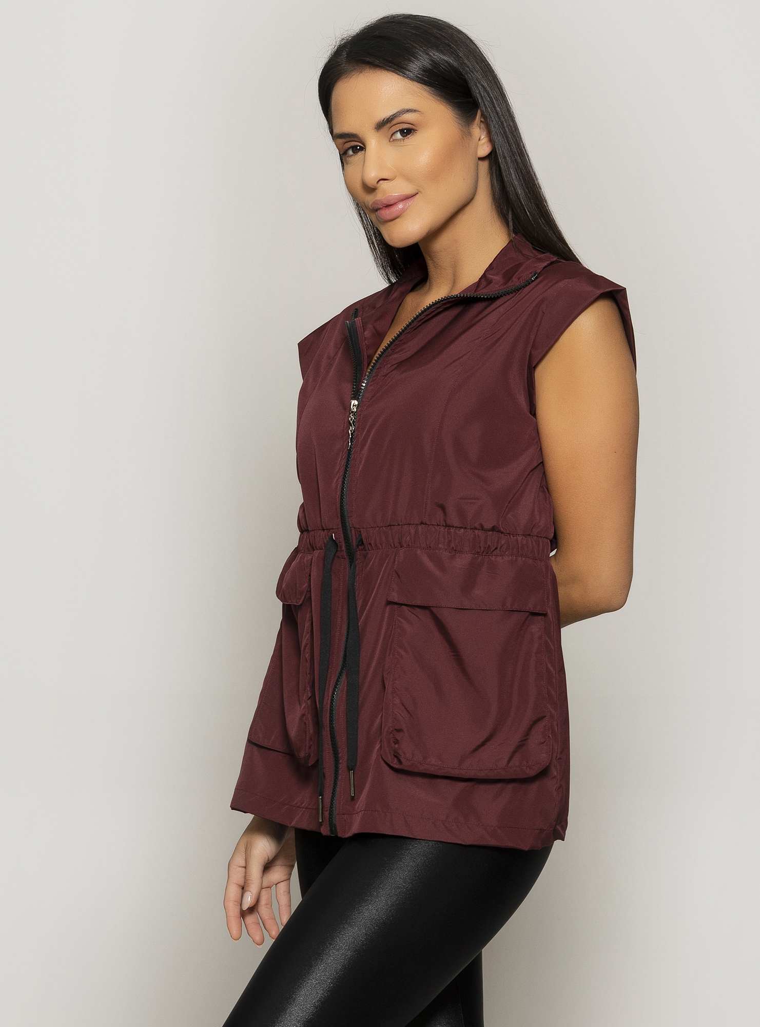 Colete Alongado Soft Utility Bordo 03