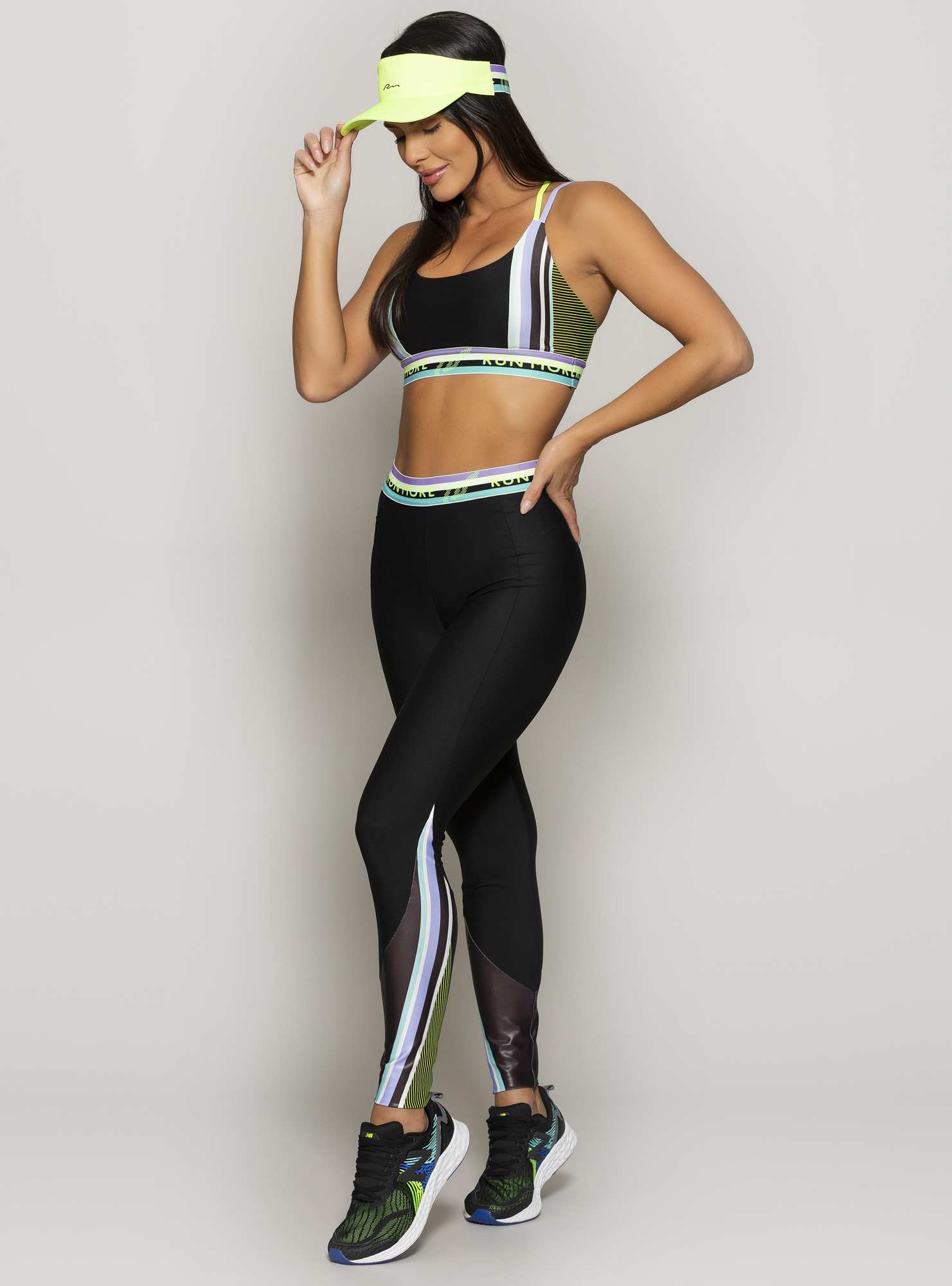 Legging Cintura Alta Color Band Preto 02 / Suf 023