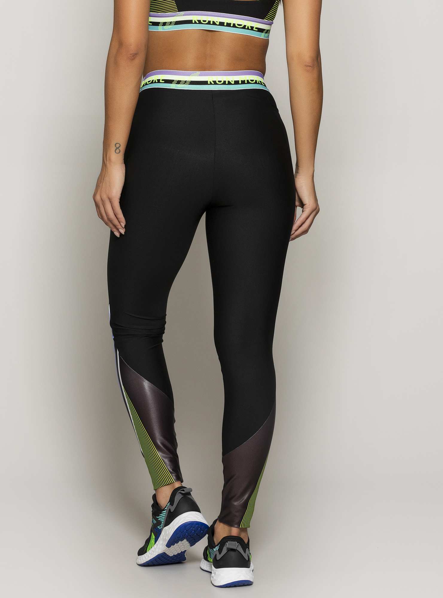 Legging Cintura Alta Color Band Preto 02 / Suf 023