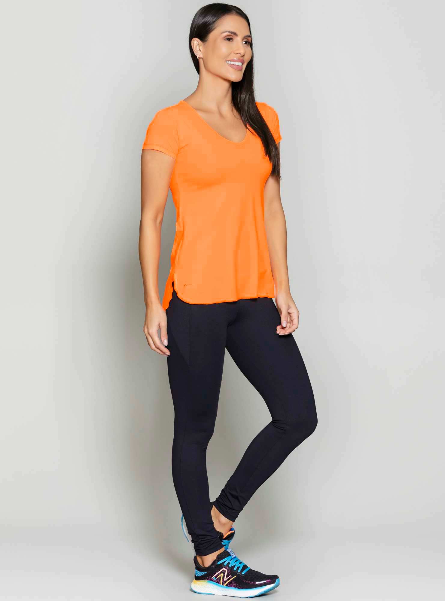 Blusa Alongada Essencial Laranja 15