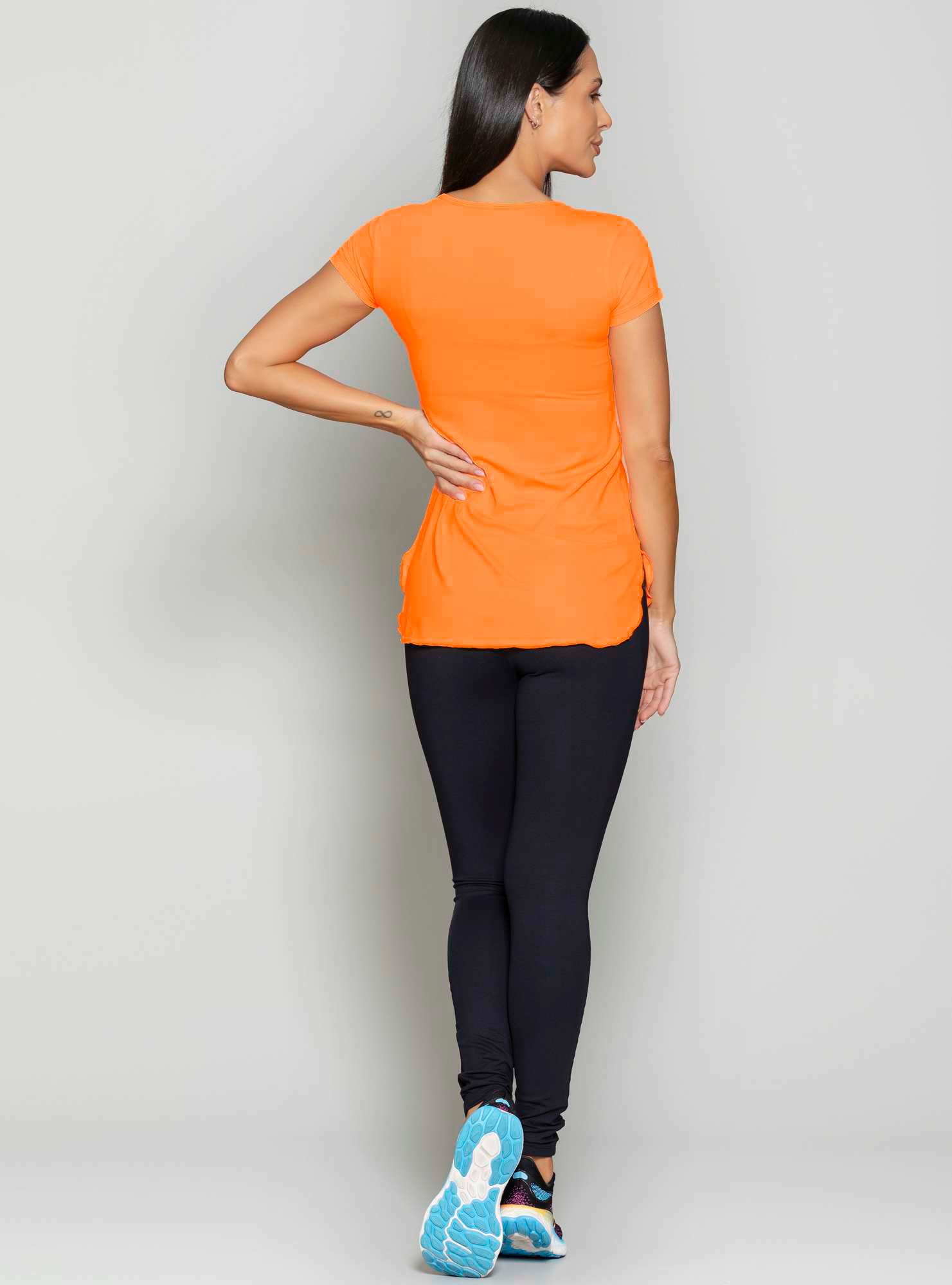 Blusa Alongada Essencial Laranja 15