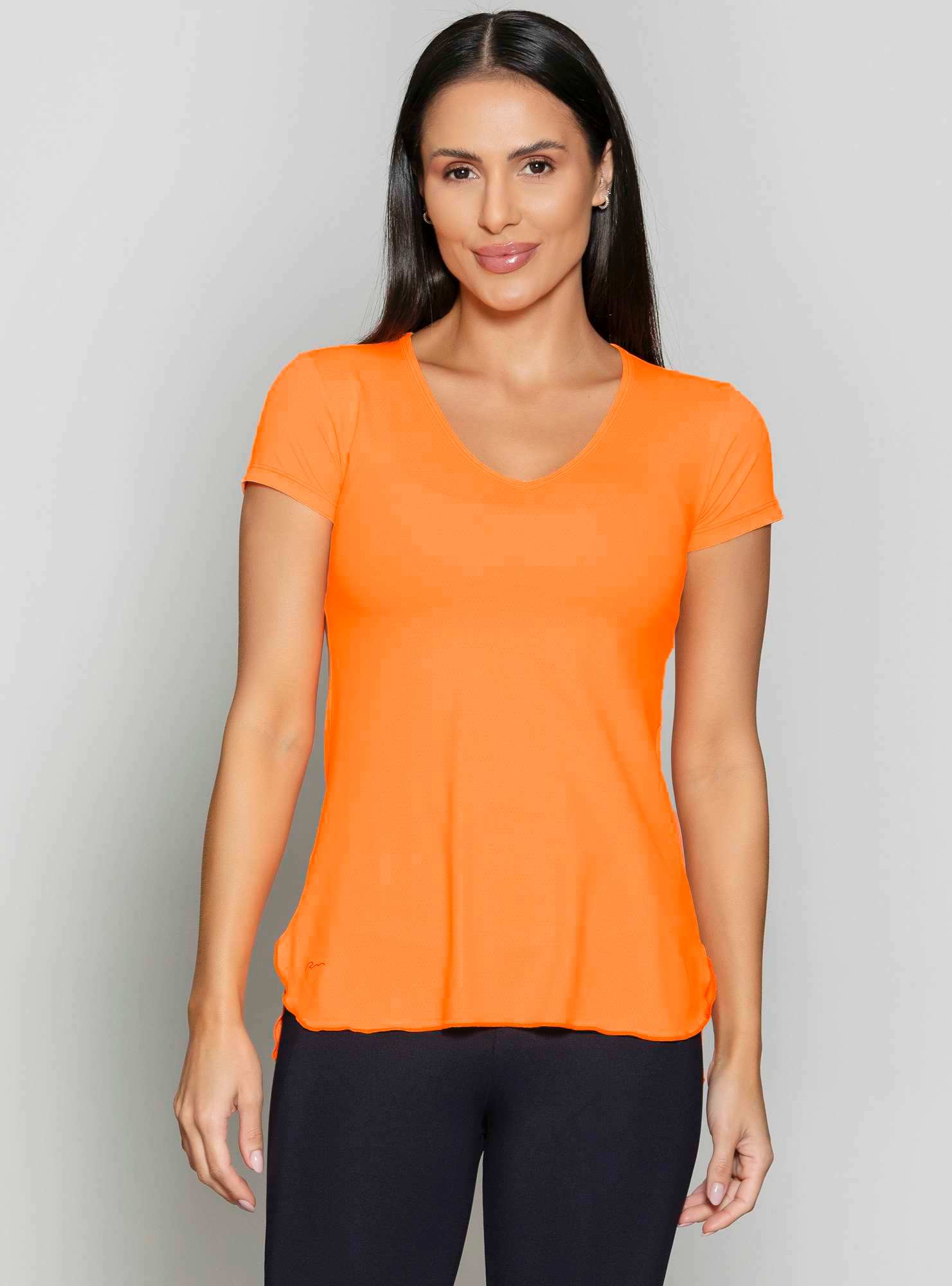Blusa Alongada Essencial Laranja 15