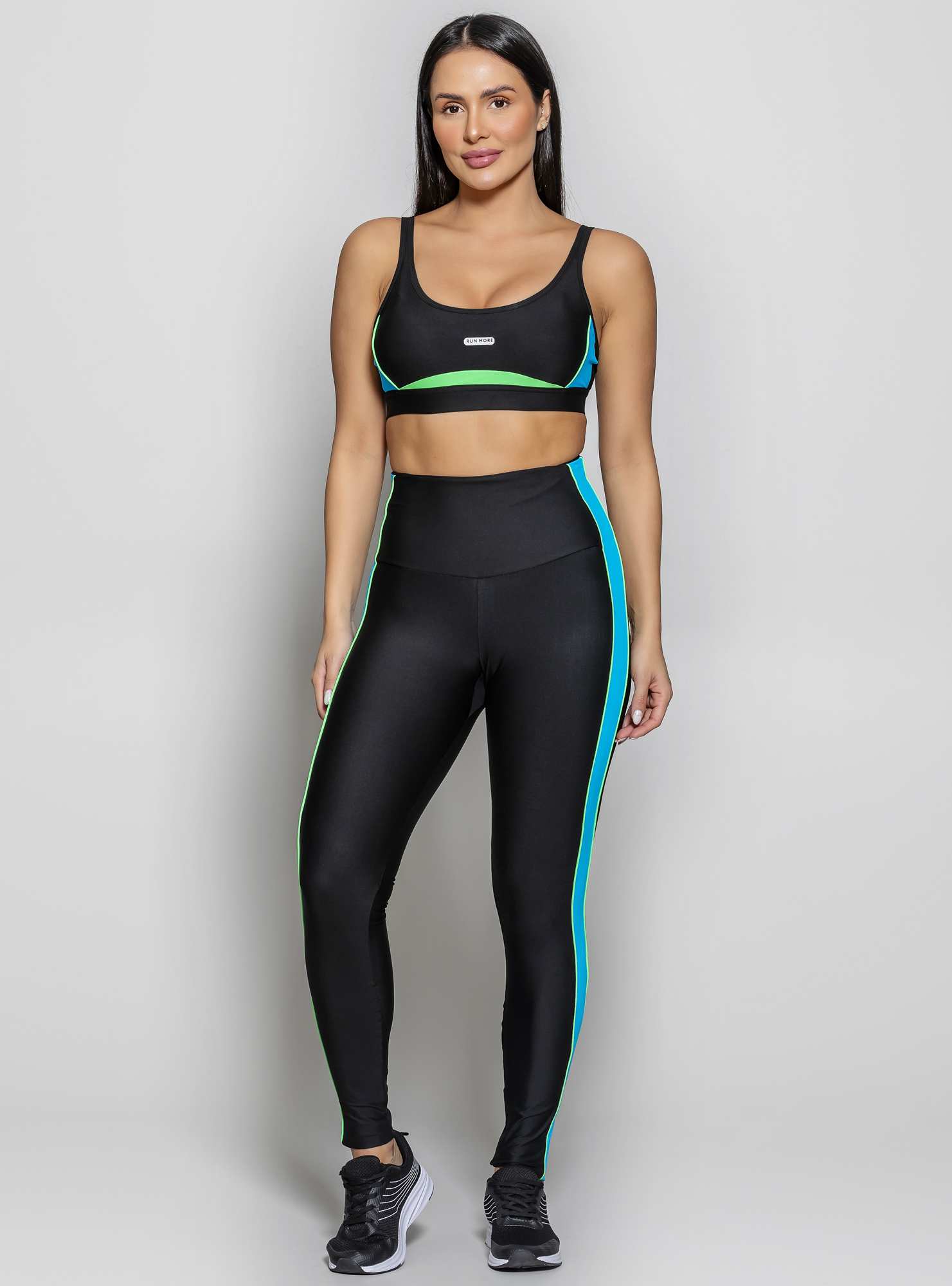 Top com Recortes Leg Day Preto 02 / Azul 06