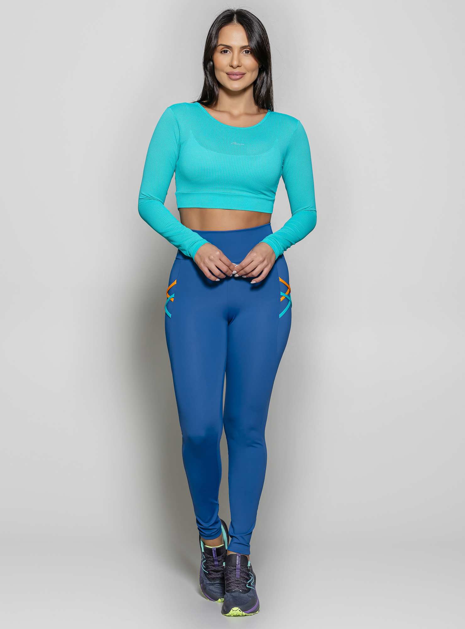 Blusa Cropped Energy Azul 04