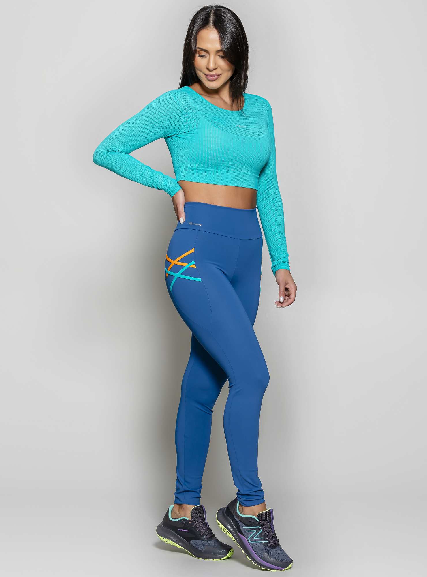 Blusa Cropped Energy Azul 04