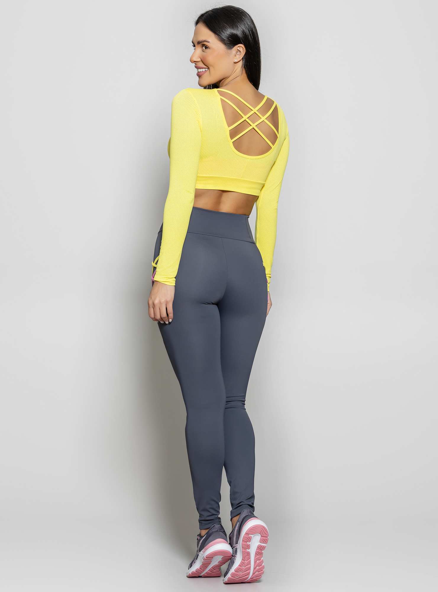 Blusa Cropped Energy Amarelo 03