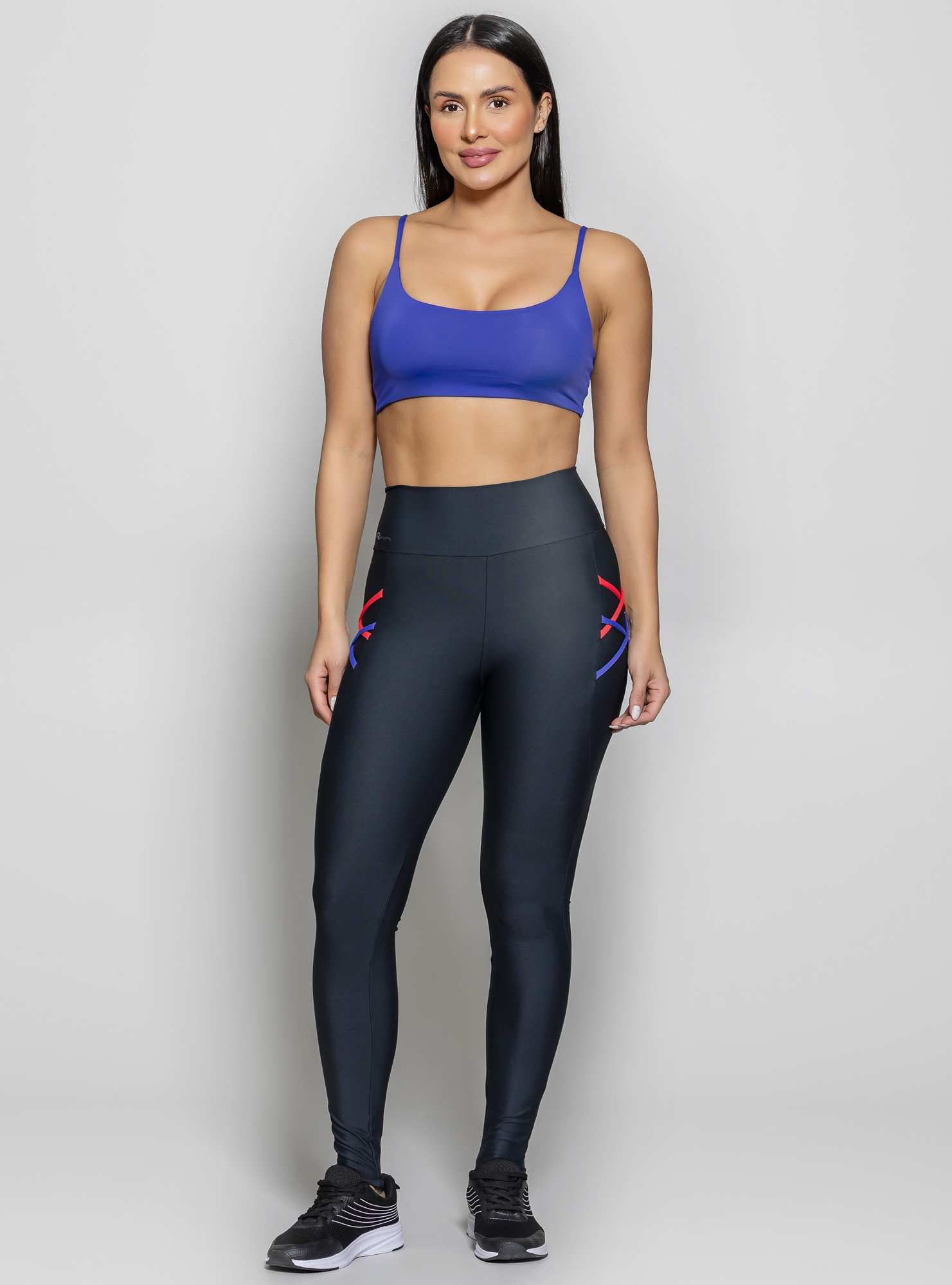 Legging Energy Preto / Azul 28