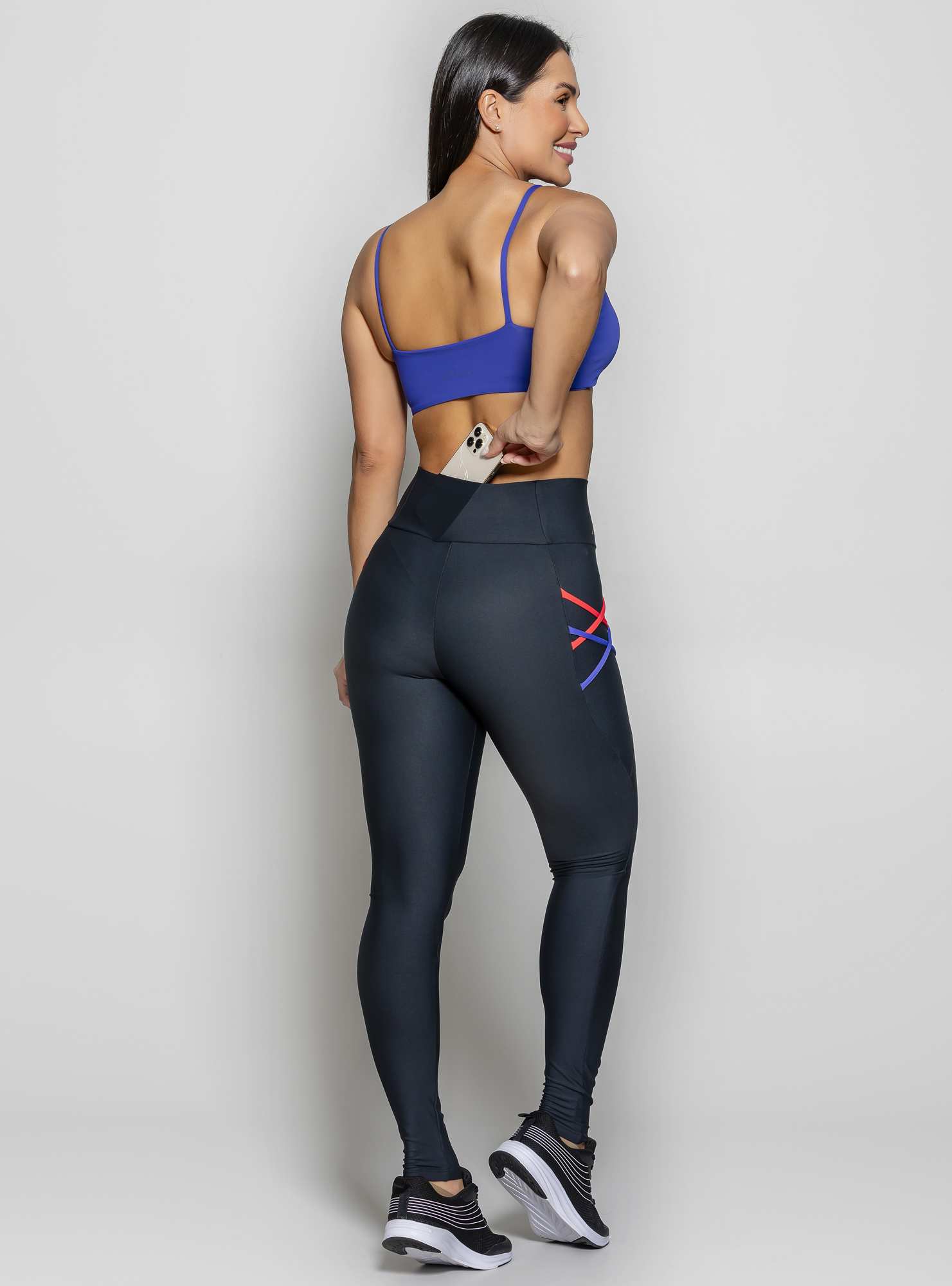 Legging Energy Preto / Azul 28
